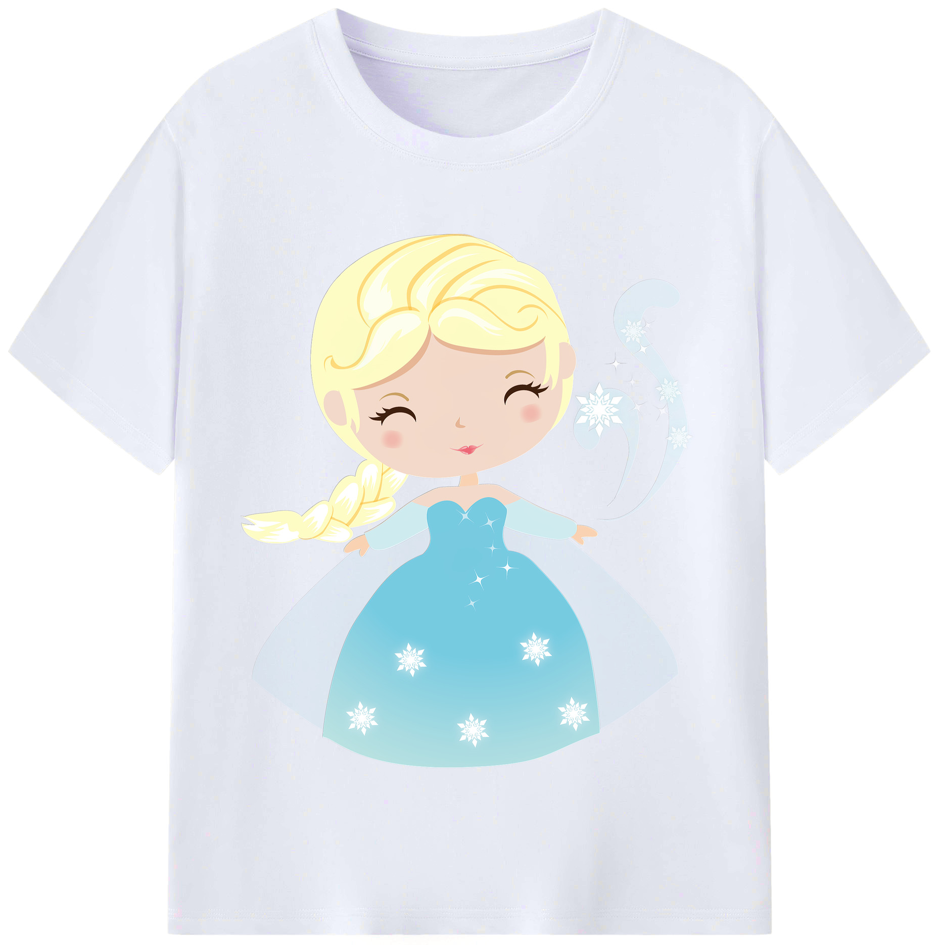 （画像用） アナと雪の女王 アンナ エルサ Frozen Anna Elsa レディースカジュアルプリントTシャツ（綿100％）
