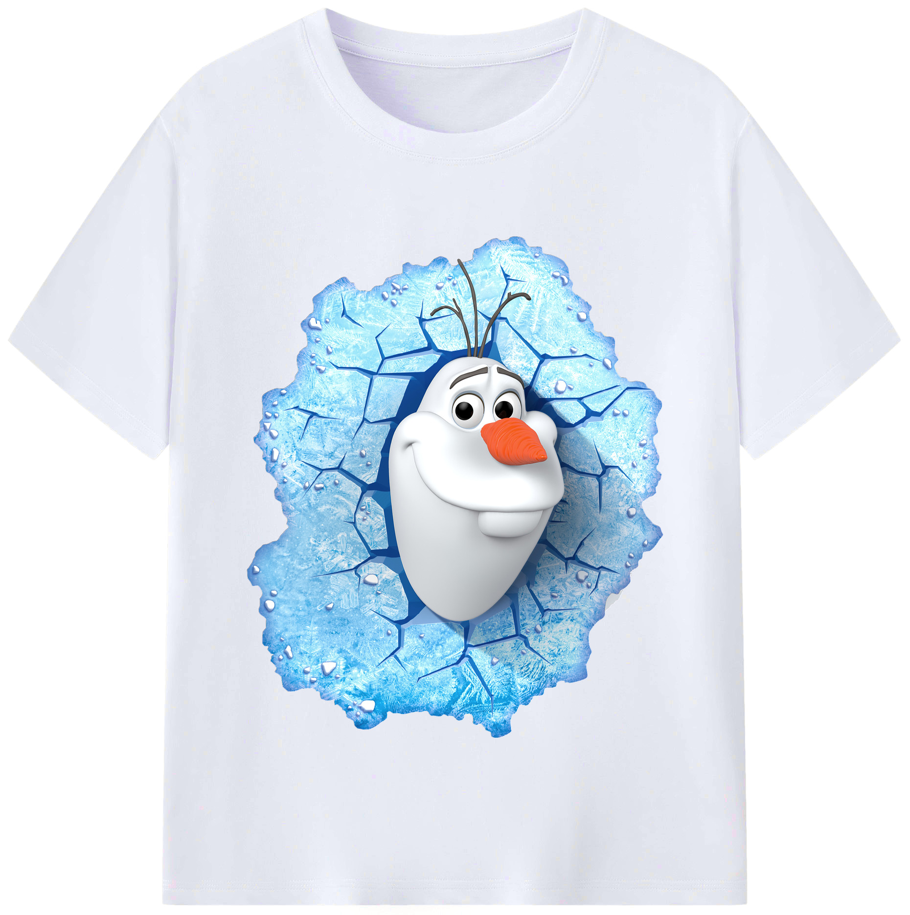 （画像用） アナと雪の女王 アンナ エルサ Frozen Anna Elsa レディースカジュアルプリントTシャツ（綿100％）