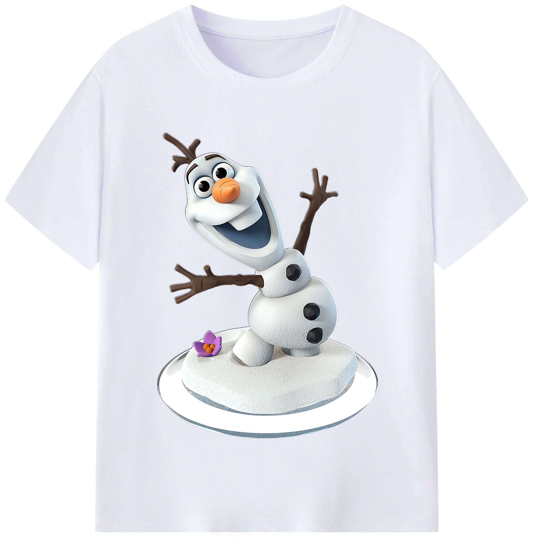 （画像用） アナと雪の女王 アンナ エルサ Frozen Anna Elsa レディースカジュアルプリントTシャツ（綿100％）