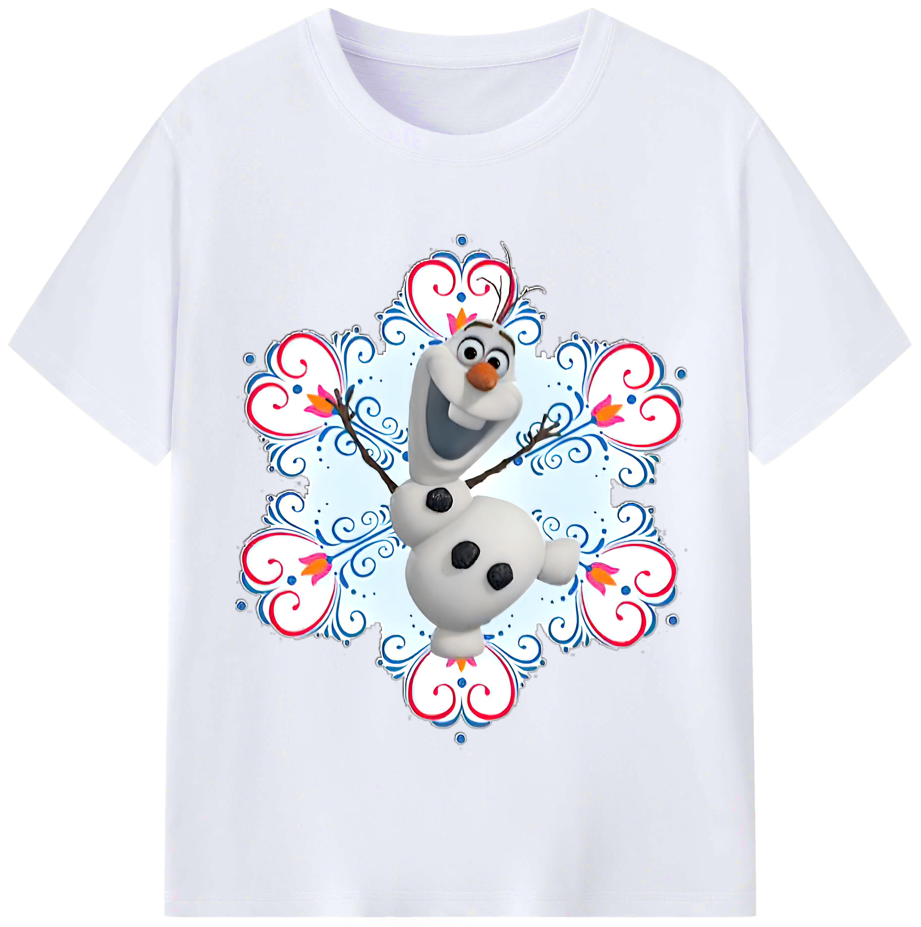 （画像用） アナと雪の女王 アンナ エルサ Frozen Anna Elsa レディースカジュアルプリントTシャツ（綿100％）