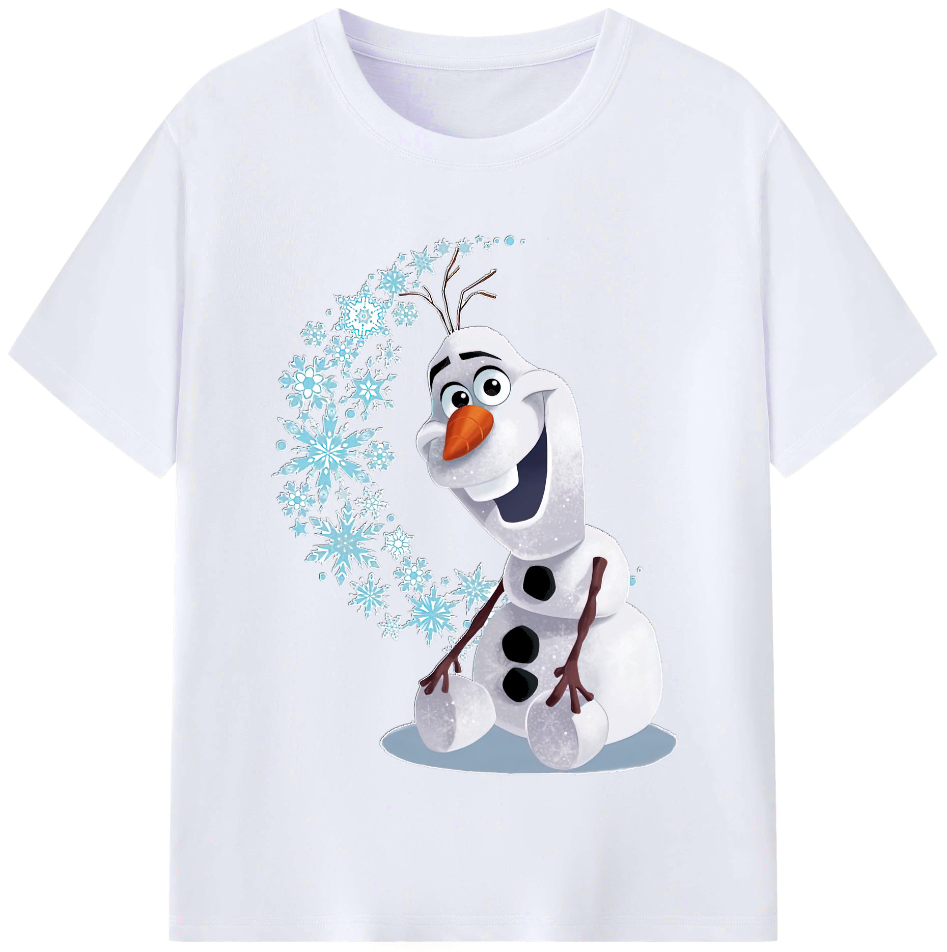 （画像用） アナと雪の女王 アンナ エルサ Frozen Anna Elsa レディースカジュアルプリントTシャツ（綿100％）