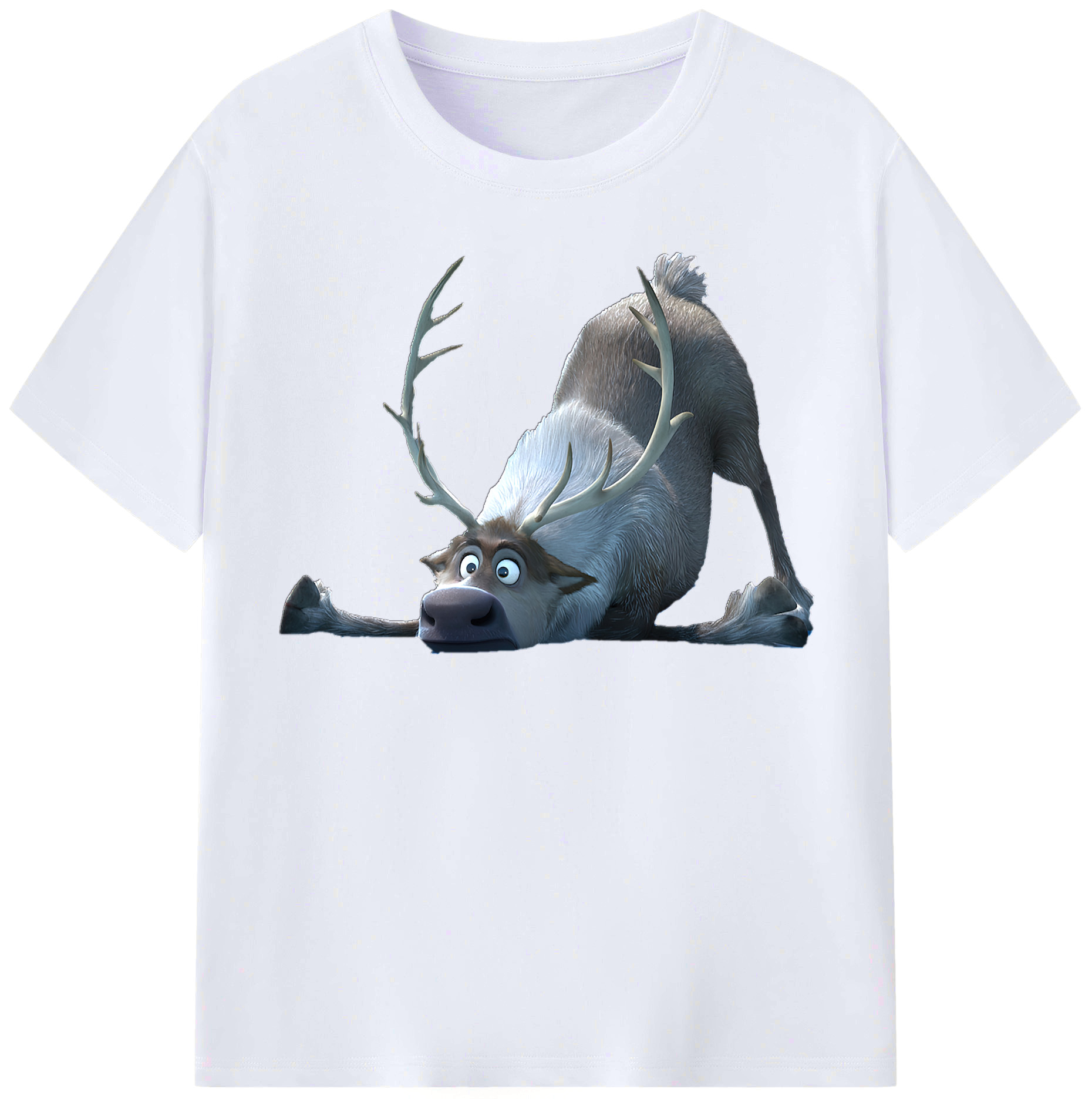 （画像用） アナと雪の女王 アンナ エルサ Frozen Anna Elsa レディースカジュアルプリントTシャツ（綿100％）