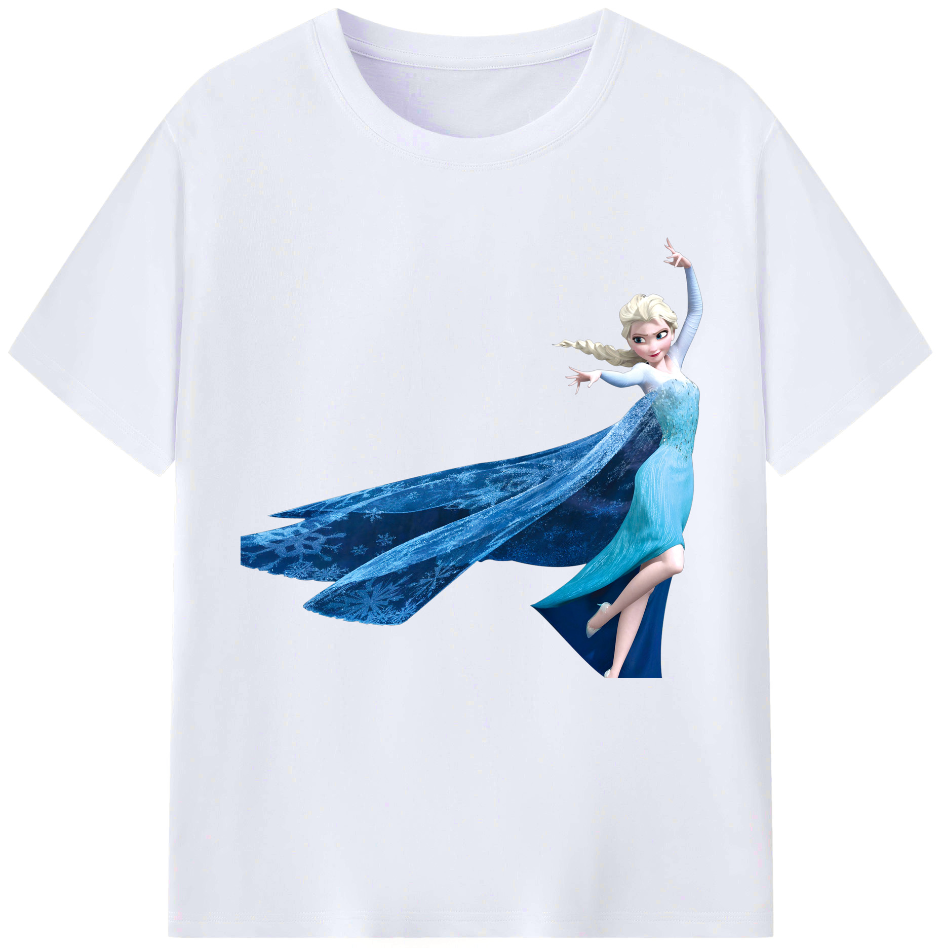 （画像用） アナと雪の女王 アンナ エルサ Frozen Anna Elsa レディースカジュアルプリントTシャツ（綿100％）