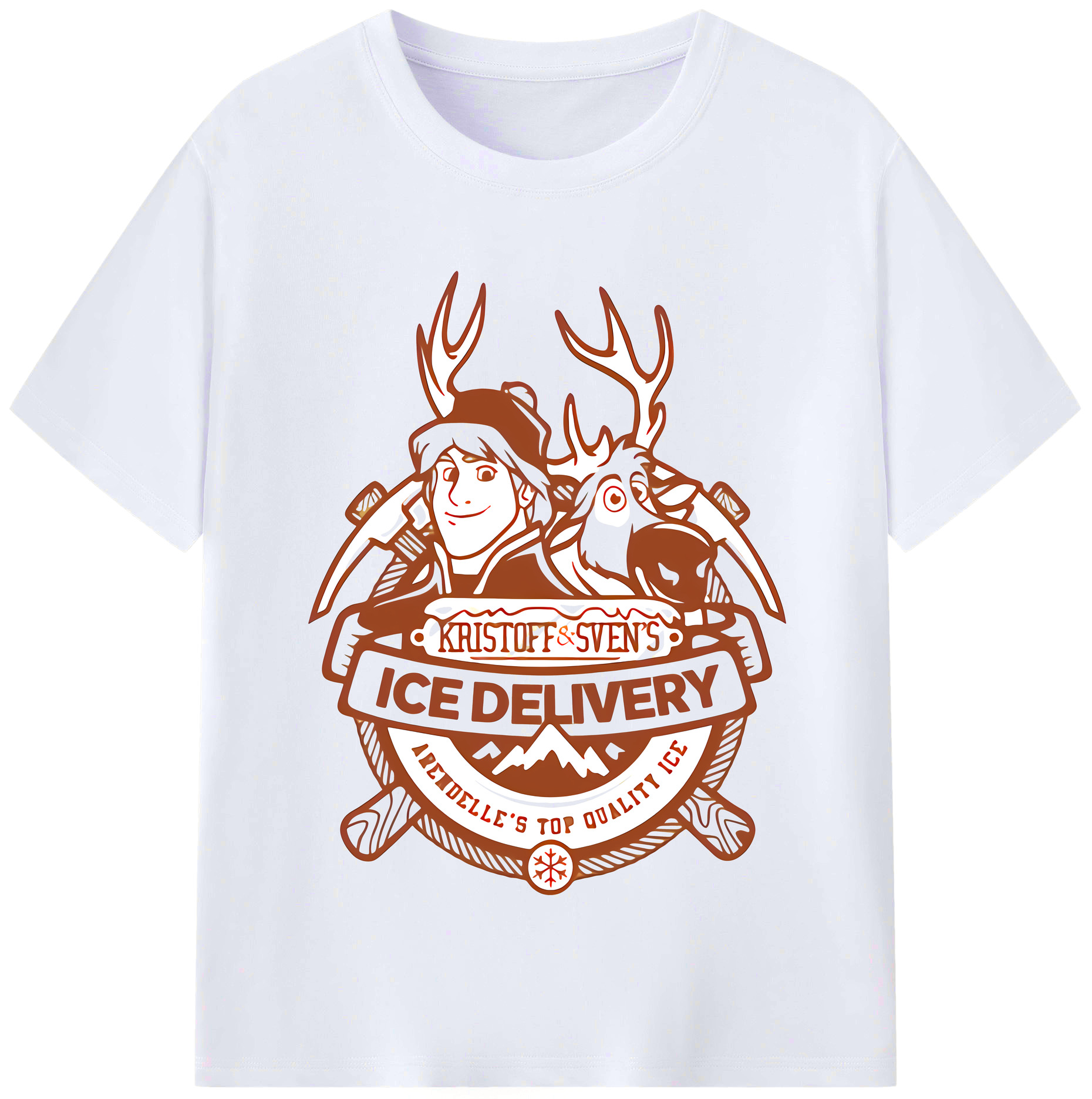 （画像用） アナと雪の女王 アンナ エルサ Frozen Anna Elsa レディースカジュアルプリントTシャツ（綿100％）