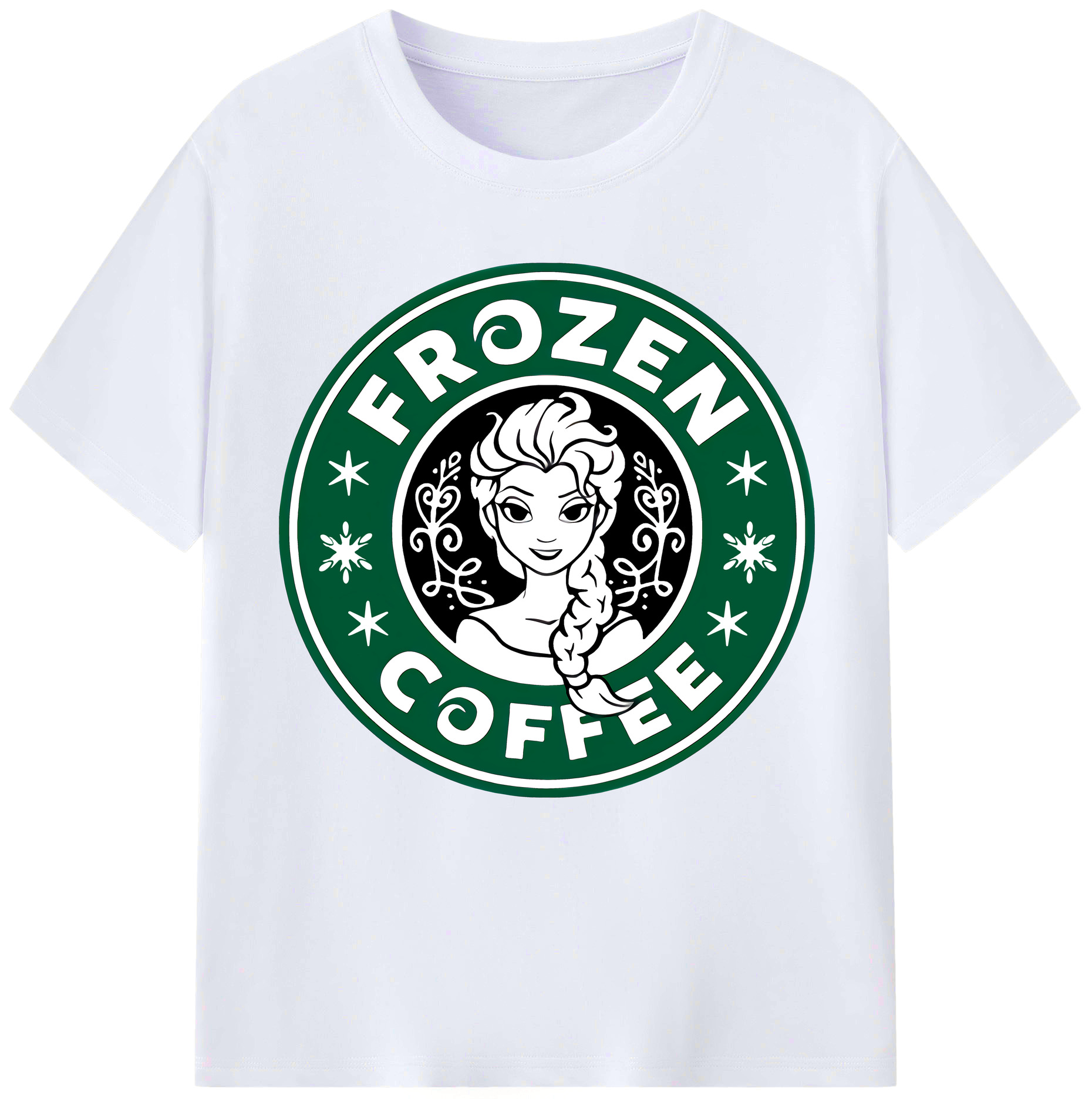 （画像用） アナと雪の女王 アンナ エルサ Frozen Anna Elsa レディースカジュアルプリントTシャツ（綿100％）