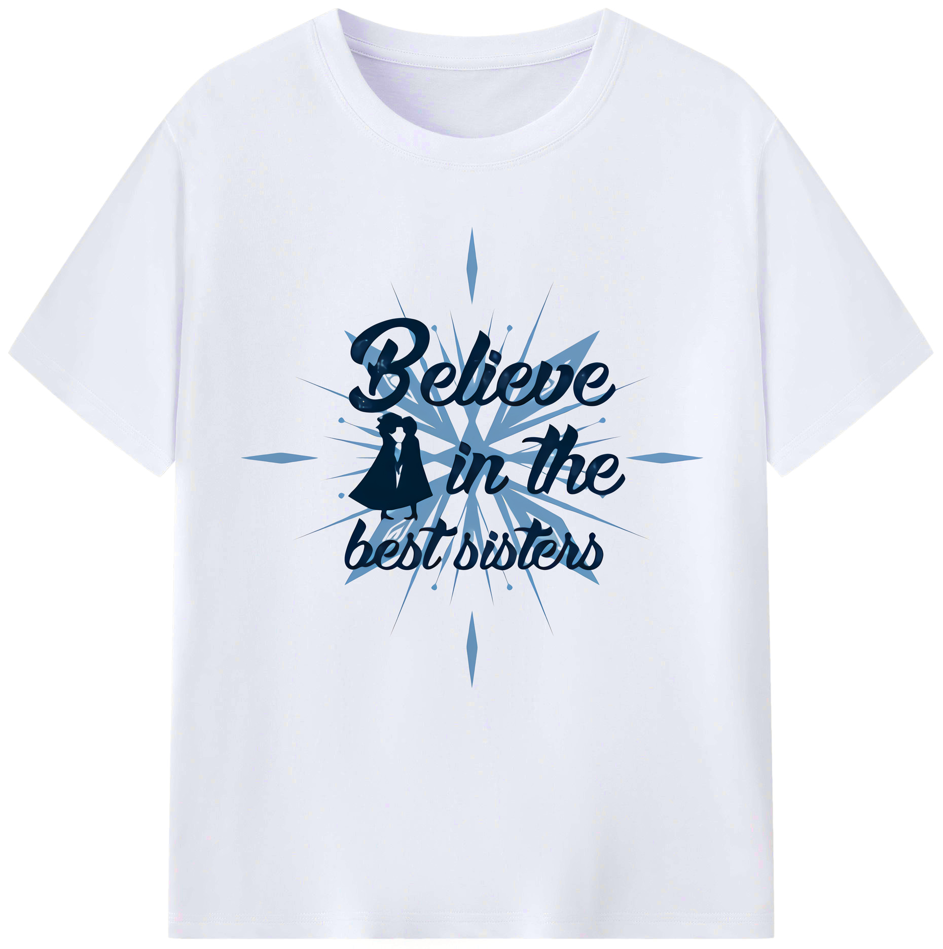 （画像用） アナと雪の女王 アンナ エルサ Frozen Anna Elsa レディースカジュアルプリントTシャツ（綿100％）