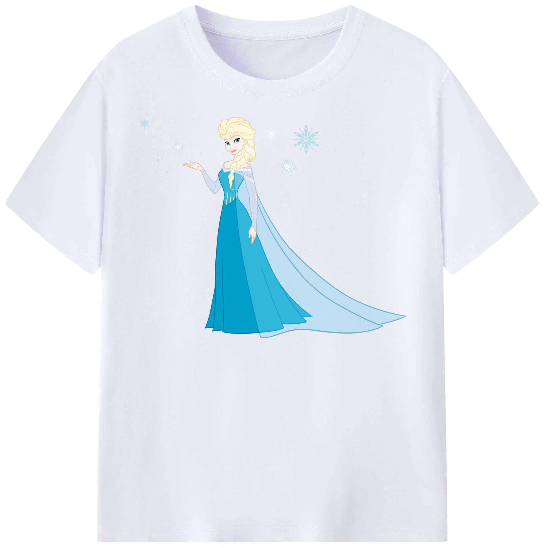 （画像用） アナと雪の女王 アンナ エルサ Frozen Anna Elsa レディースカジュアルプリントTシャツ（綿100％）