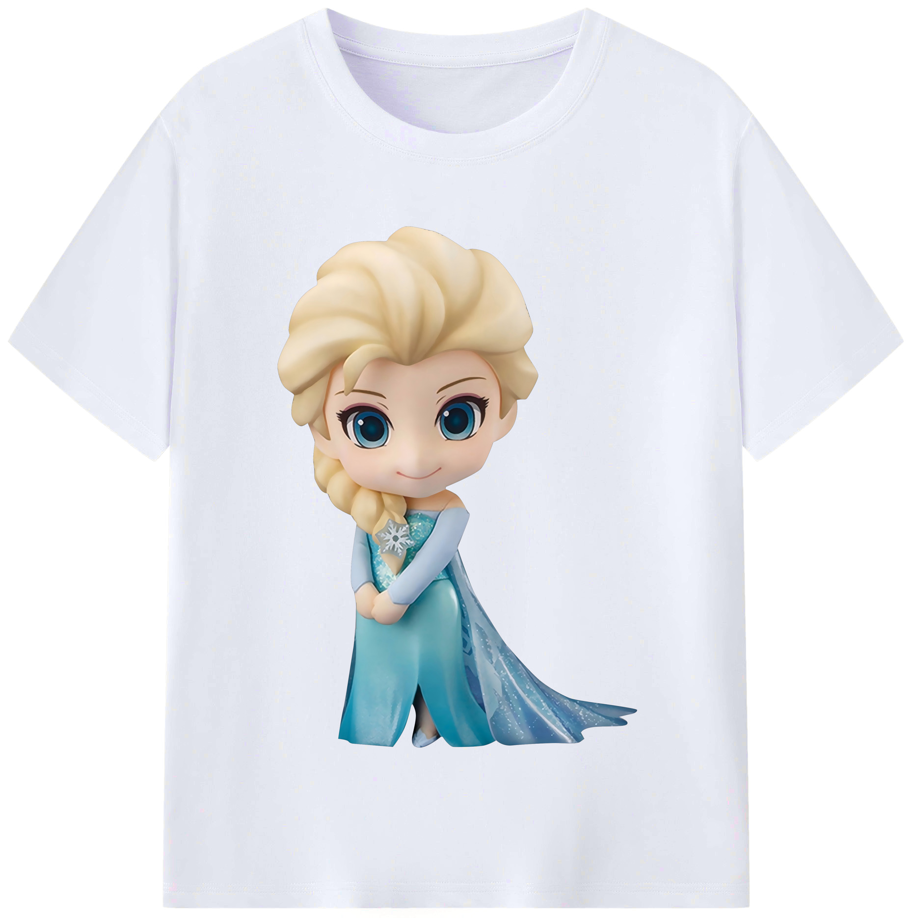 （画像用） アナと雪の女王 アンナ エルサ Frozen Anna Elsa レディースカジュアルプリントTシャツ（綿100％）