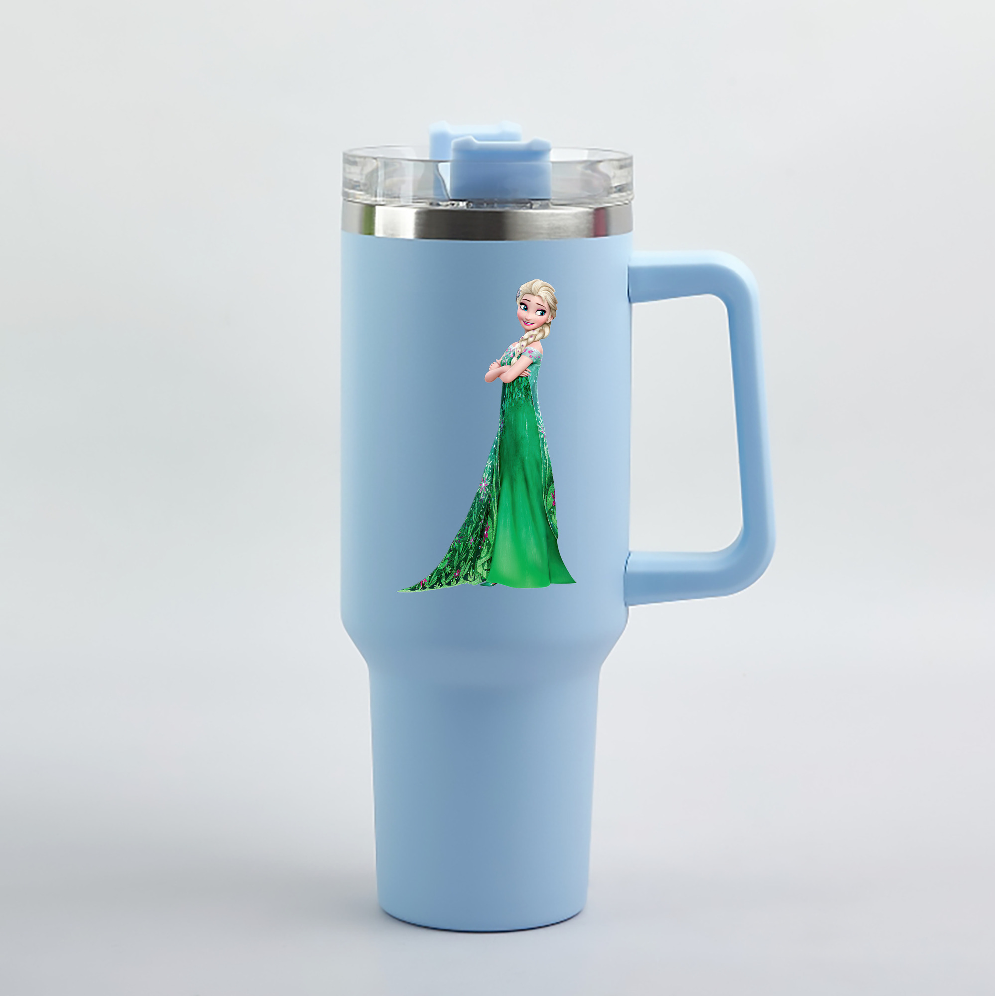 （画像用） アナと雪の女王 アンナ エルサ Frozen Anna Elsa 1200mL車用タンブラー（カラープリント）