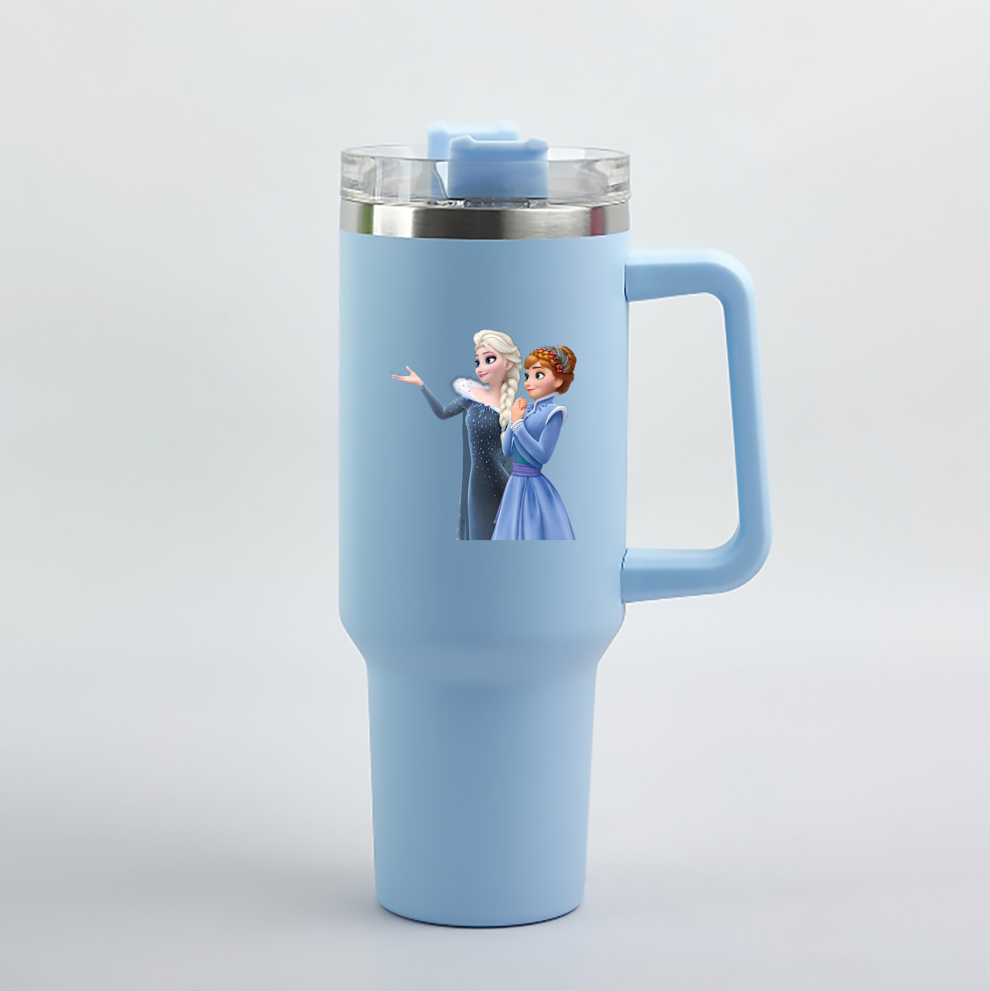 （画像用） アナと雪の女王 アンナ エルサ Frozen Anna Elsa 1200mL車用タンブラー（カラープリント）