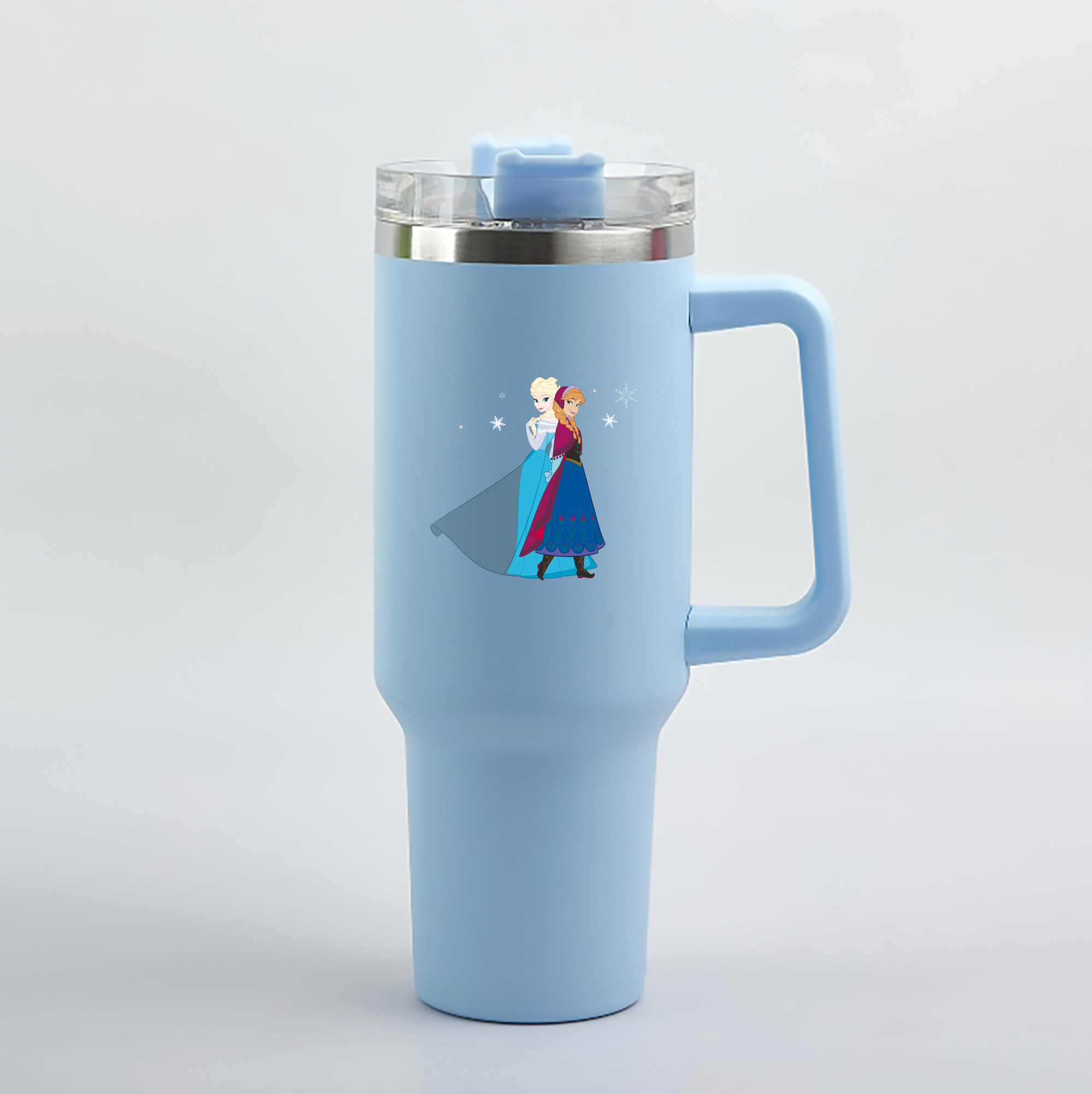 （画像用） アナと雪の女王 アンナ エルサ Frozen Anna Elsa 1200mL車用タンブラー（カラープリント）
