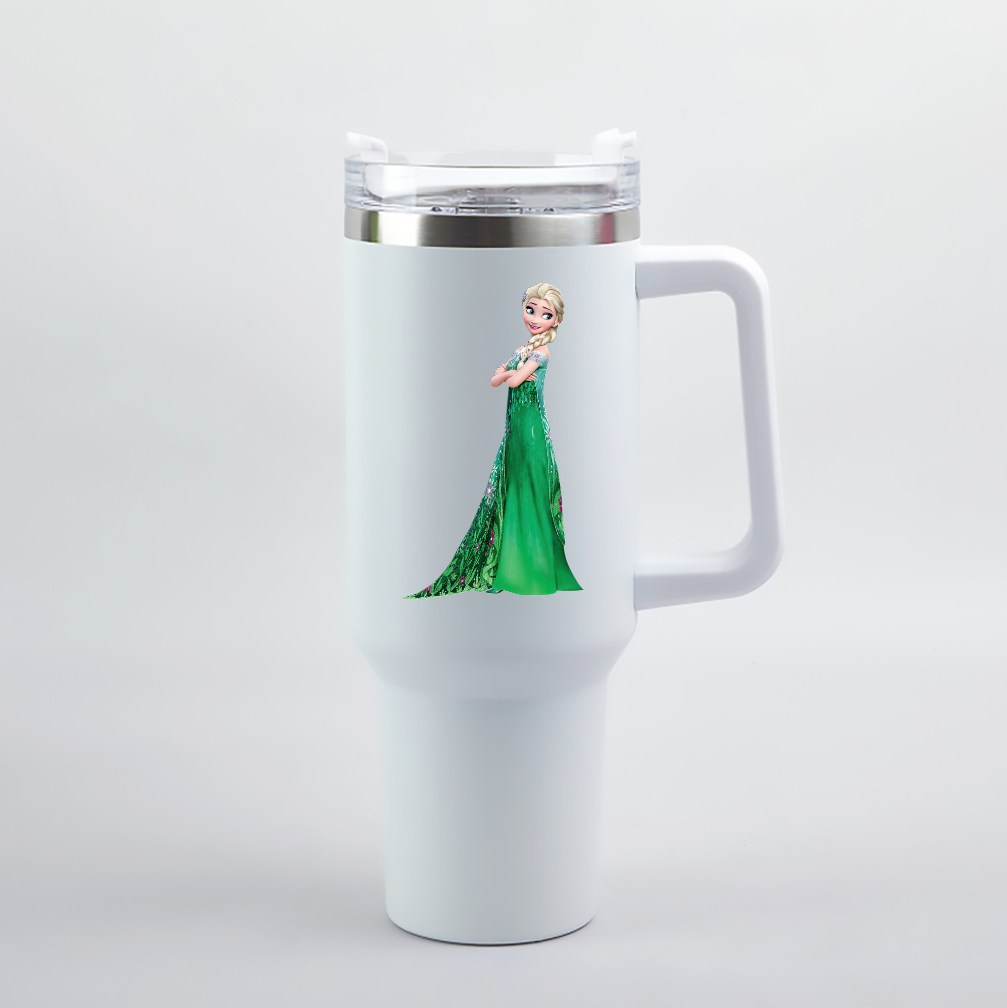 （画像用） アナと雪の女王 アンナ エルサ Frozen Anna Elsa 1200mL車用タンブラー（カラープリント）