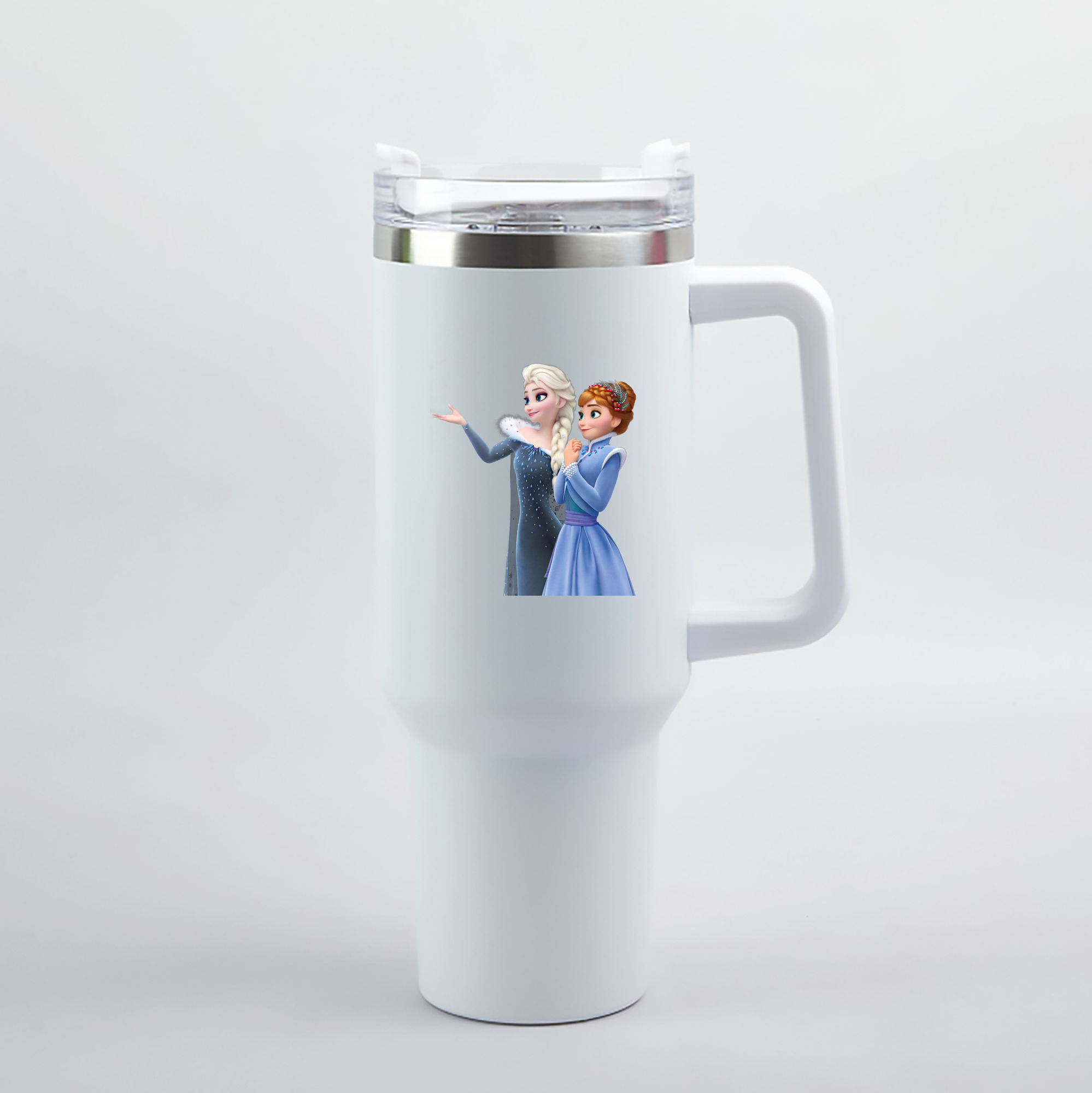 （画像用） アナと雪の女王 アンナ エルサ Frozen Anna Elsa 1200mL車用タンブラー（カラープリント）