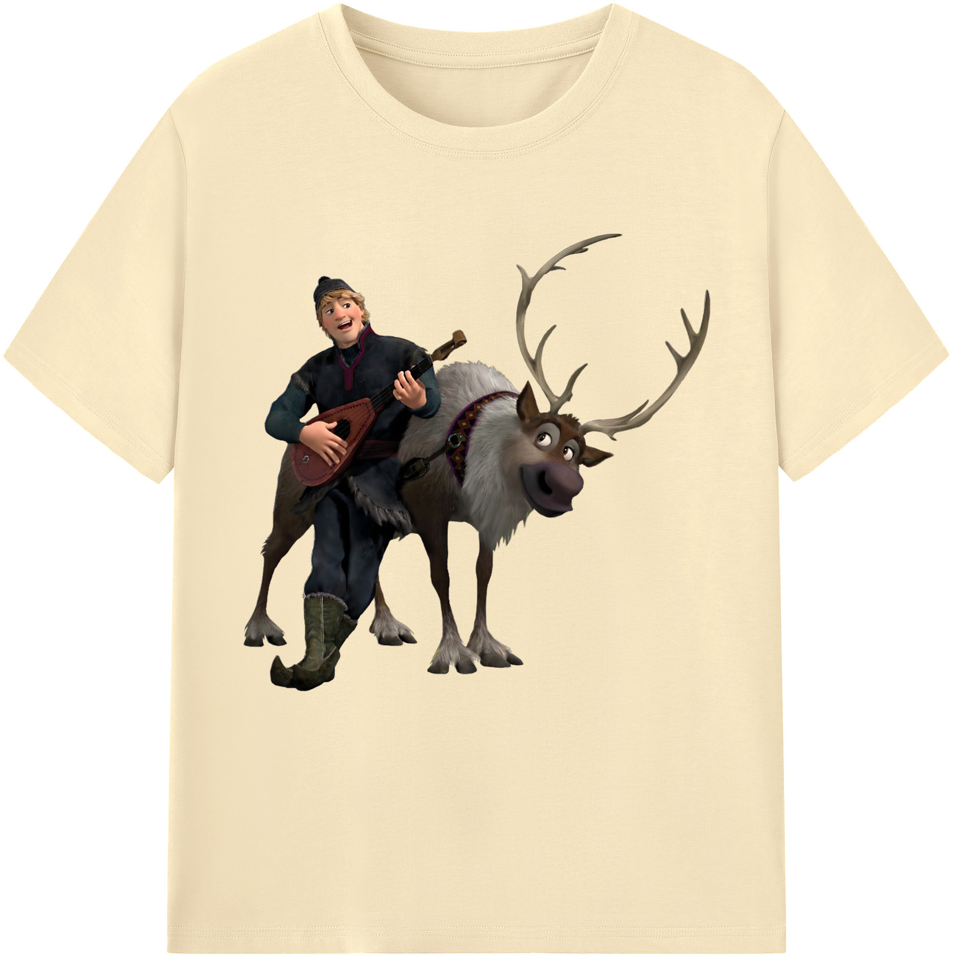 （画像用） アナと雪の女王 アンナ エルサ Frozen Anna Elsa 綿100％半袖Tシャツ（フロントプリント）