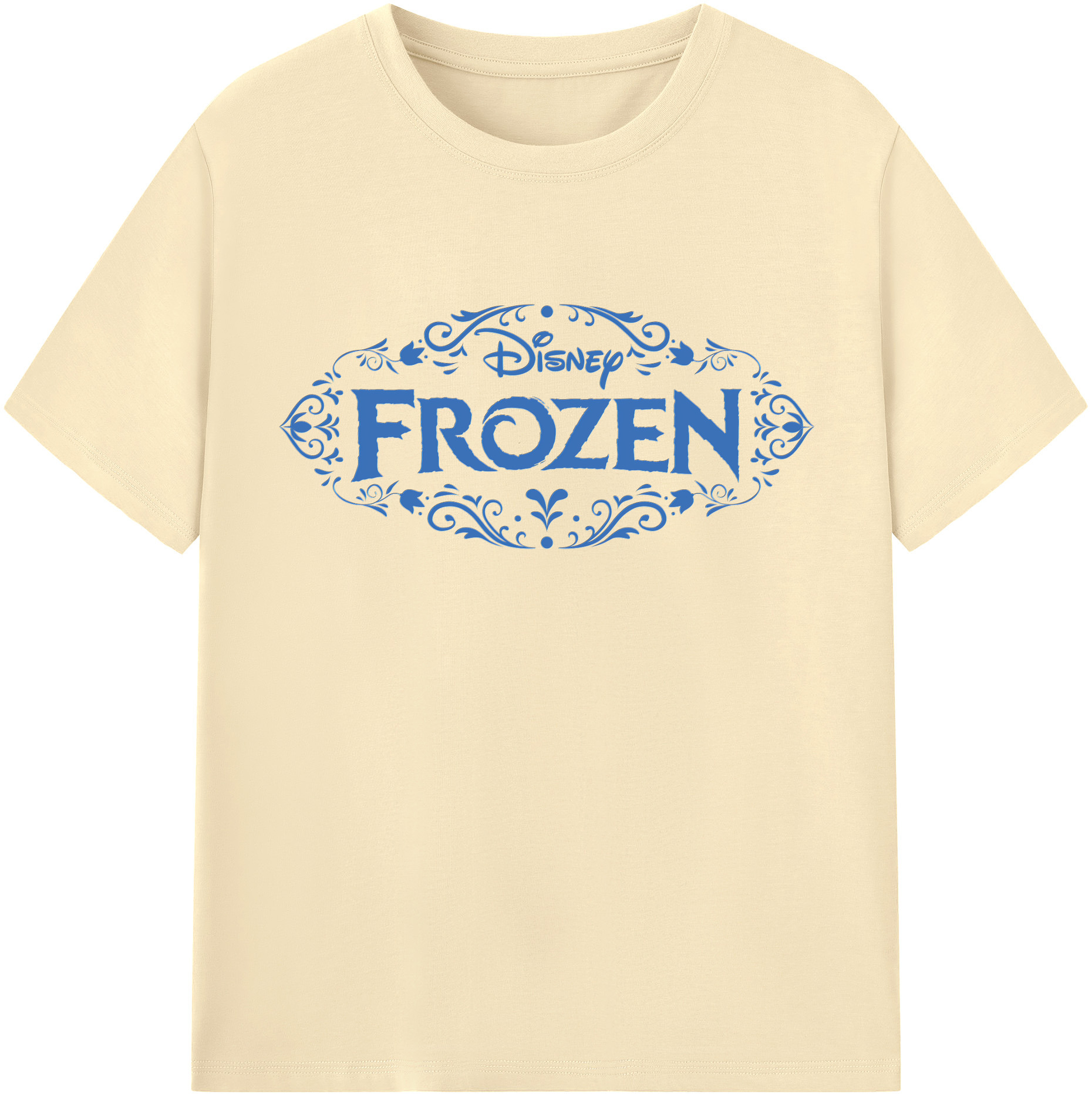 （画像用） アナと雪の女王 アンナ エルサ Frozen Anna Elsa 綿100％半袖Tシャツ（フロントプリント）
