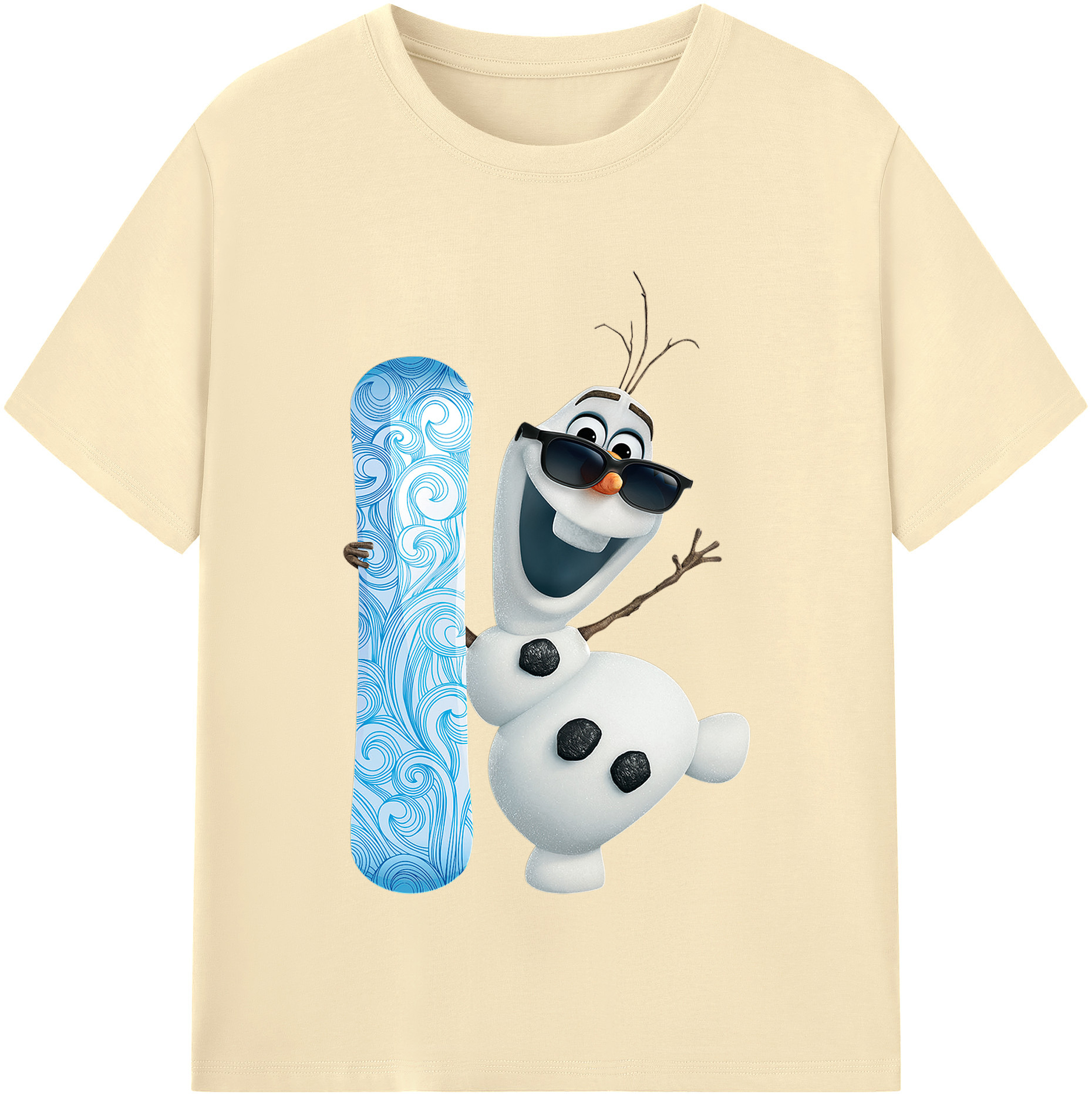 （画像用） アナと雪の女王 アンナ エルサ Frozen Anna Elsa 綿100％半袖Tシャツ（フロントプリント）