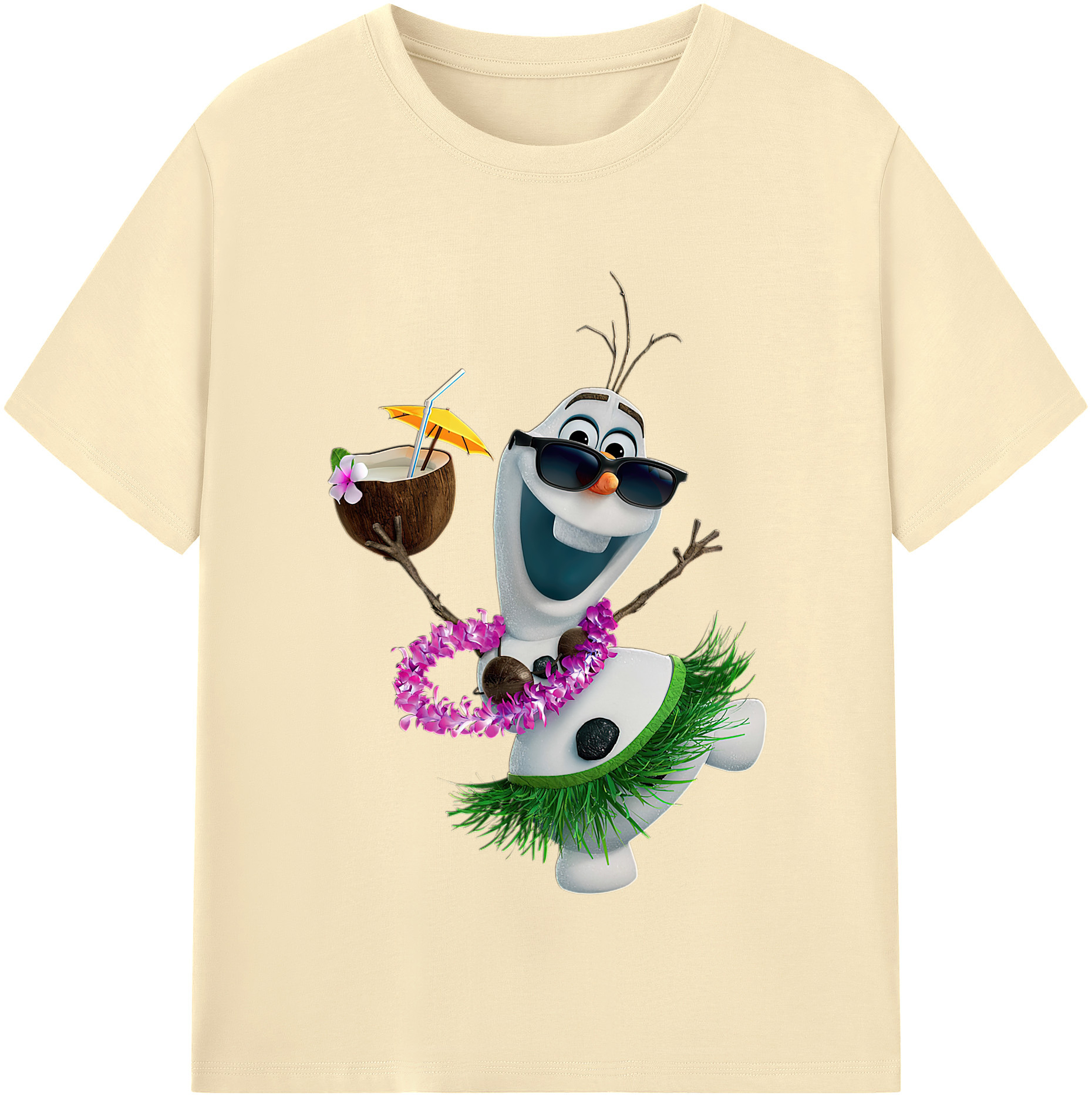 （画像用） アナと雪の女王 アンナ エルサ Frozen Anna Elsa 綿100％半袖Tシャツ（フロントプリント）