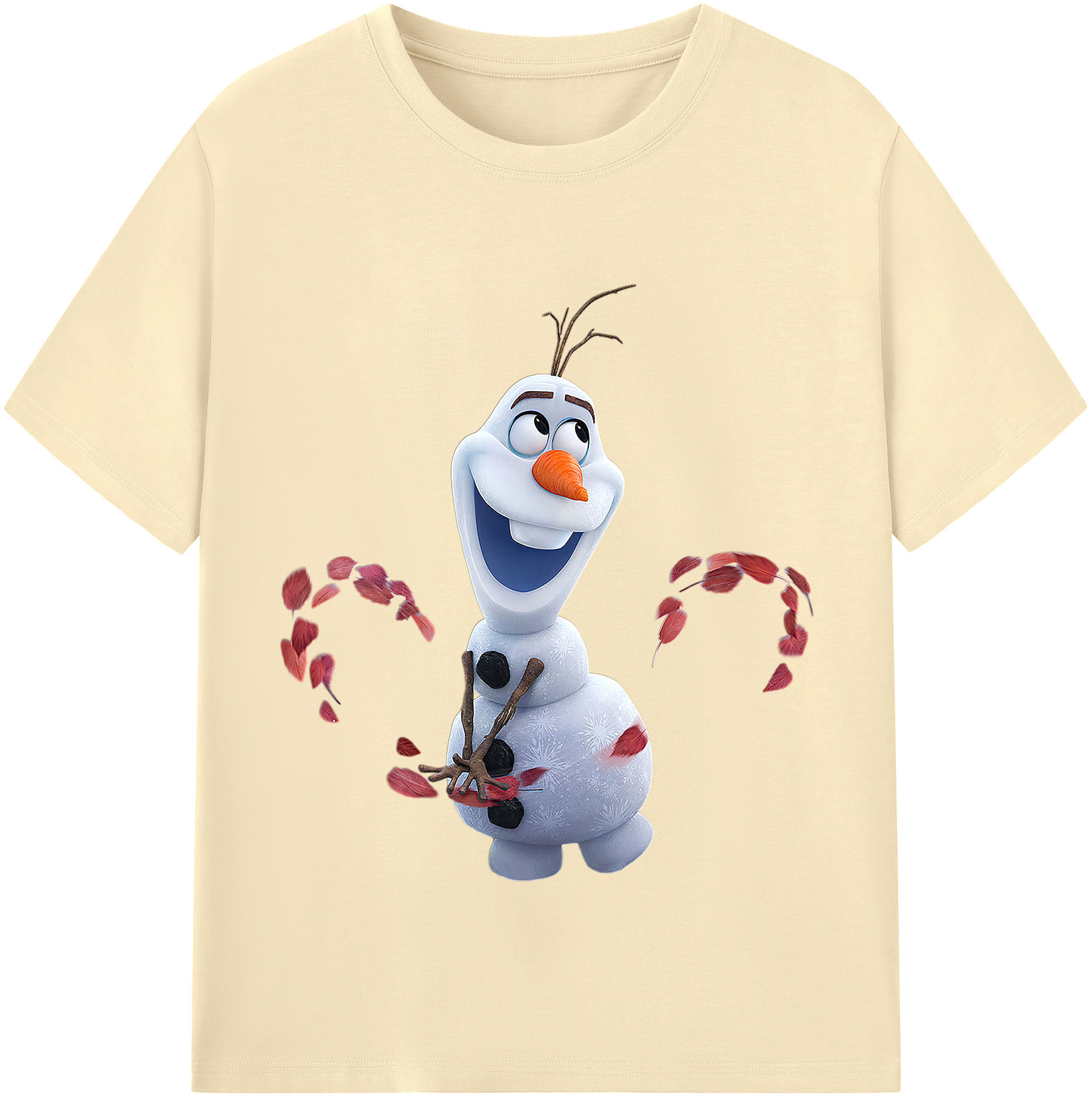 （画像用） アナと雪の女王 アンナ エルサ Frozen Anna Elsa 綿100％半袖Tシャツ（フロントプリント）