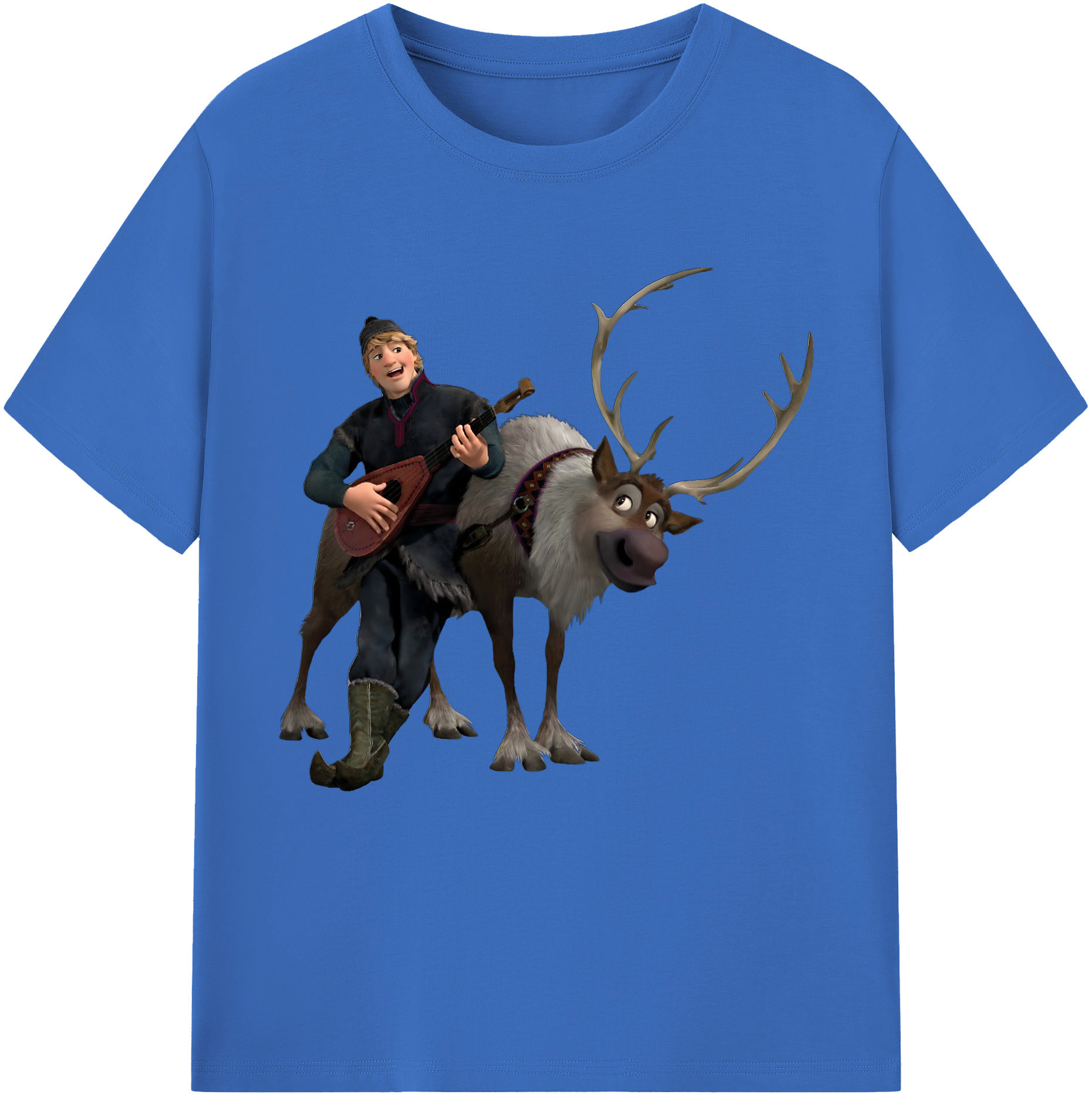（画像用） アナと雪の女王 アンナ エルサ Frozen Anna Elsa 綿100％半袖Tシャツ（フロントプリント）