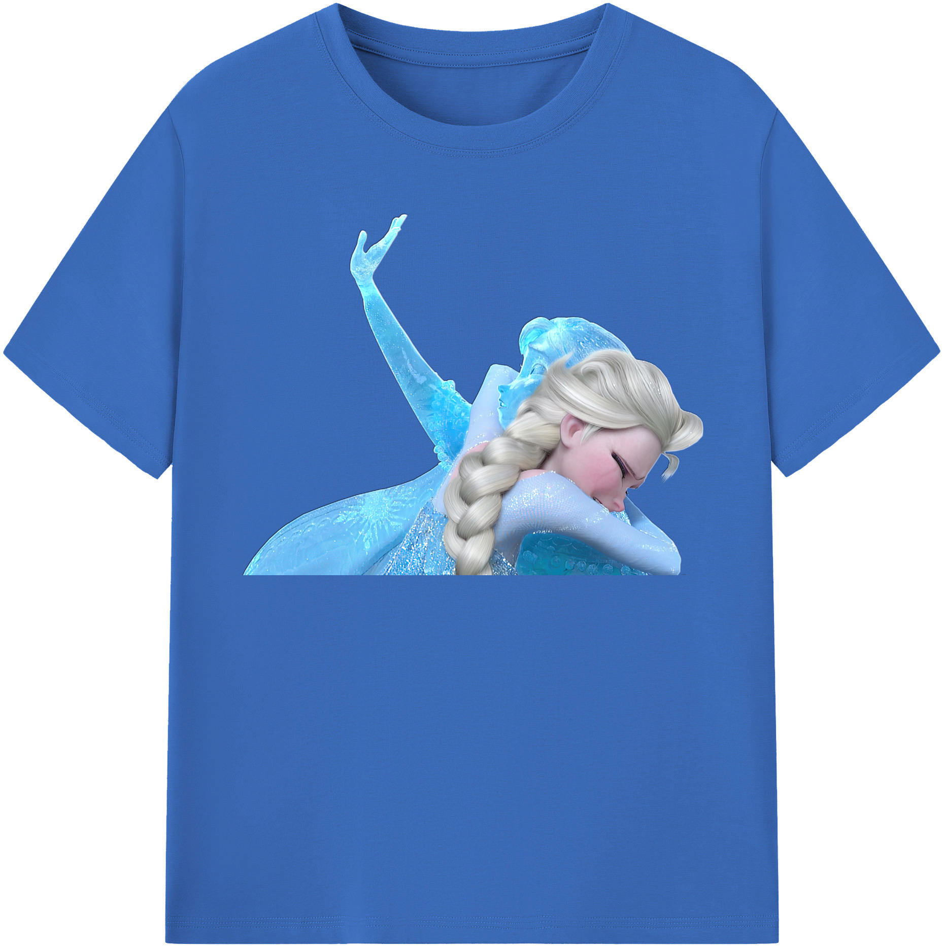 （画像用） アナと雪の女王 アンナ エルサ Frozen Anna Elsa 綿100％半袖Tシャツ（フロントプリント）