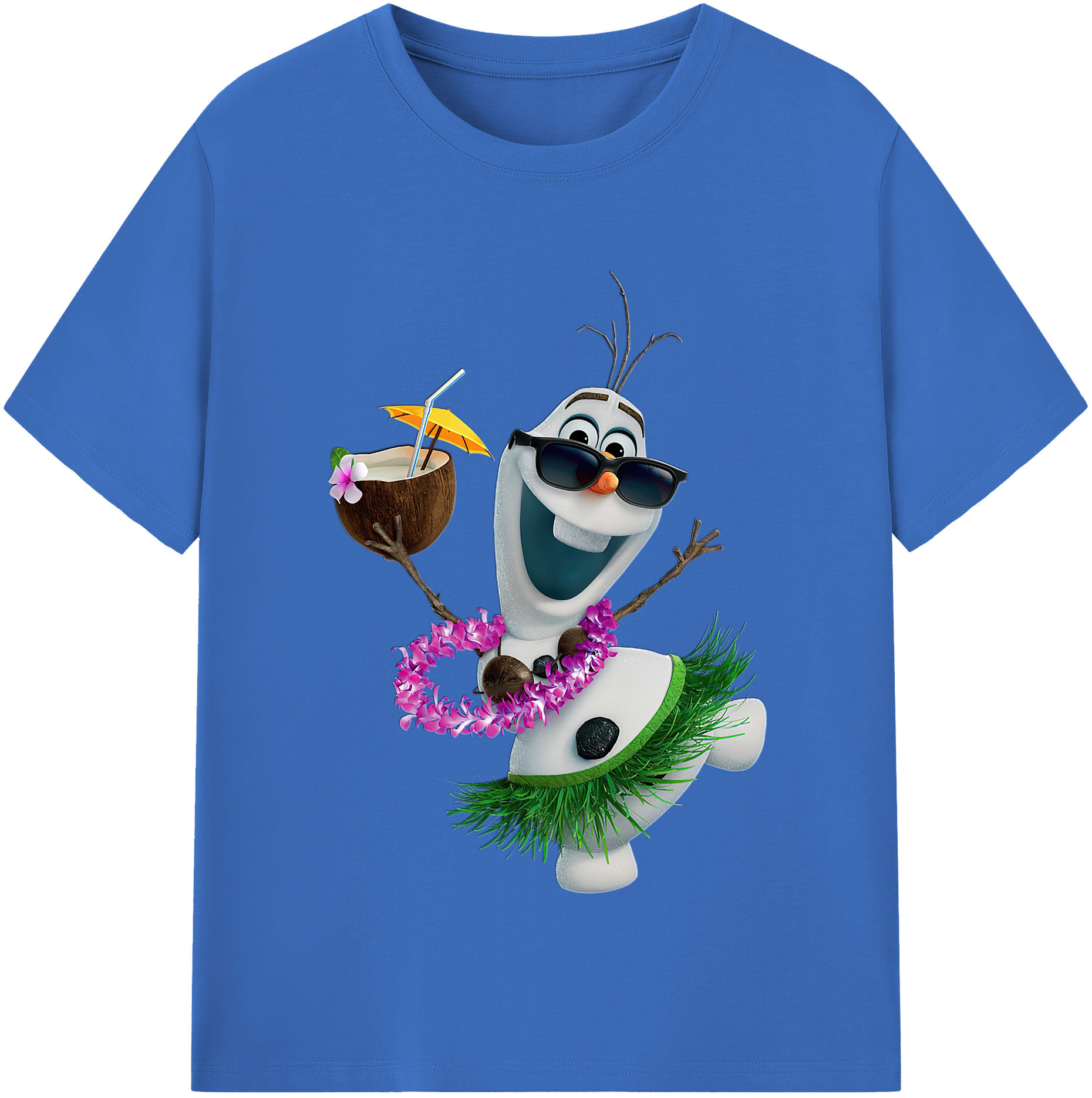 （画像用） アナと雪の女王 アンナ エルサ Frozen Anna Elsa 綿100％半袖Tシャツ（フロントプリント）