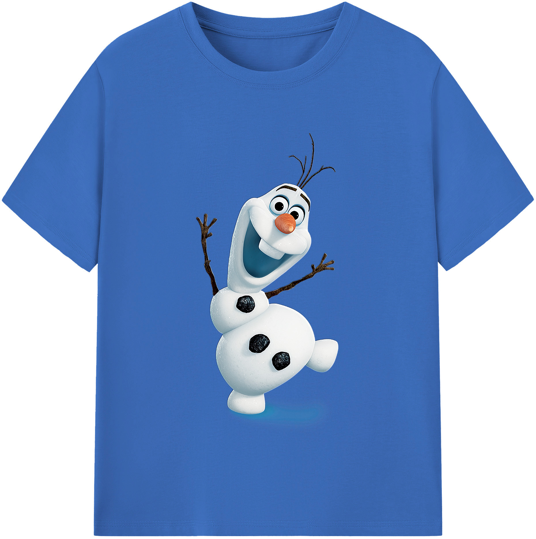 （画像用） アナと雪の女王 アンナ エルサ Frozen Anna Elsa 綿100％半袖Tシャツ（フロントプリント）