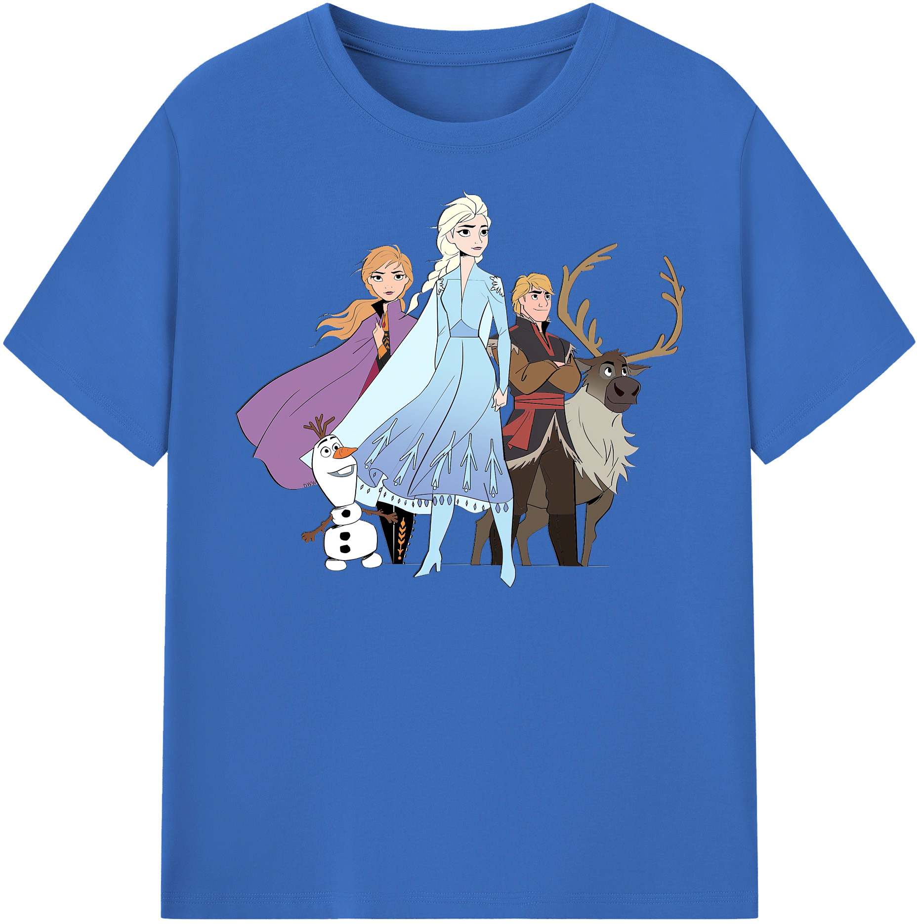 （画像用） アナと雪の女王 アンナ エルサ Frozen Anna Elsa 綿100％半袖Tシャツ（フロントプリント）