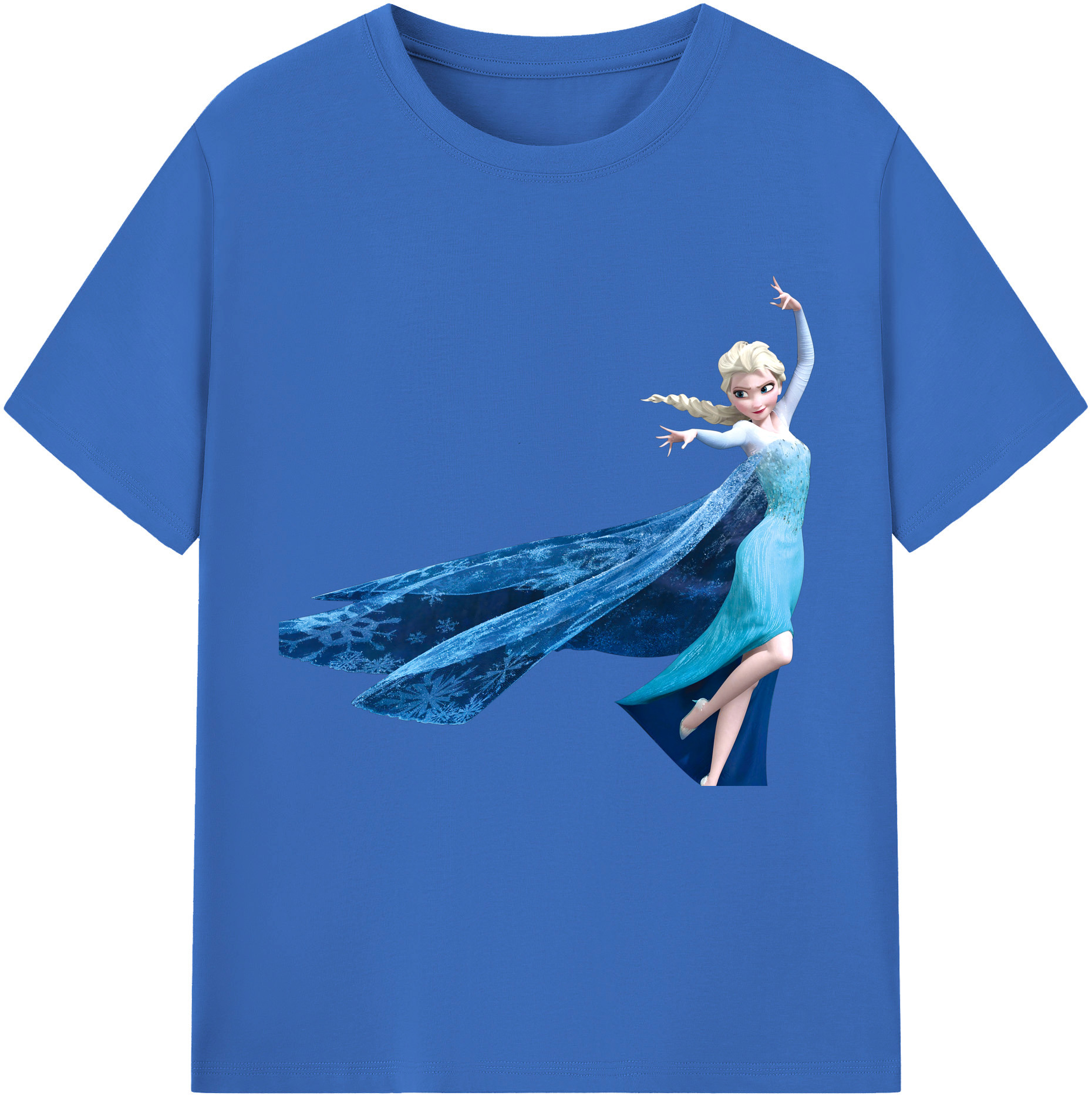 （画像用） アナと雪の女王 アンナ エルサ Frozen Anna Elsa 綿100％半袖Tシャツ（フロントプリント）