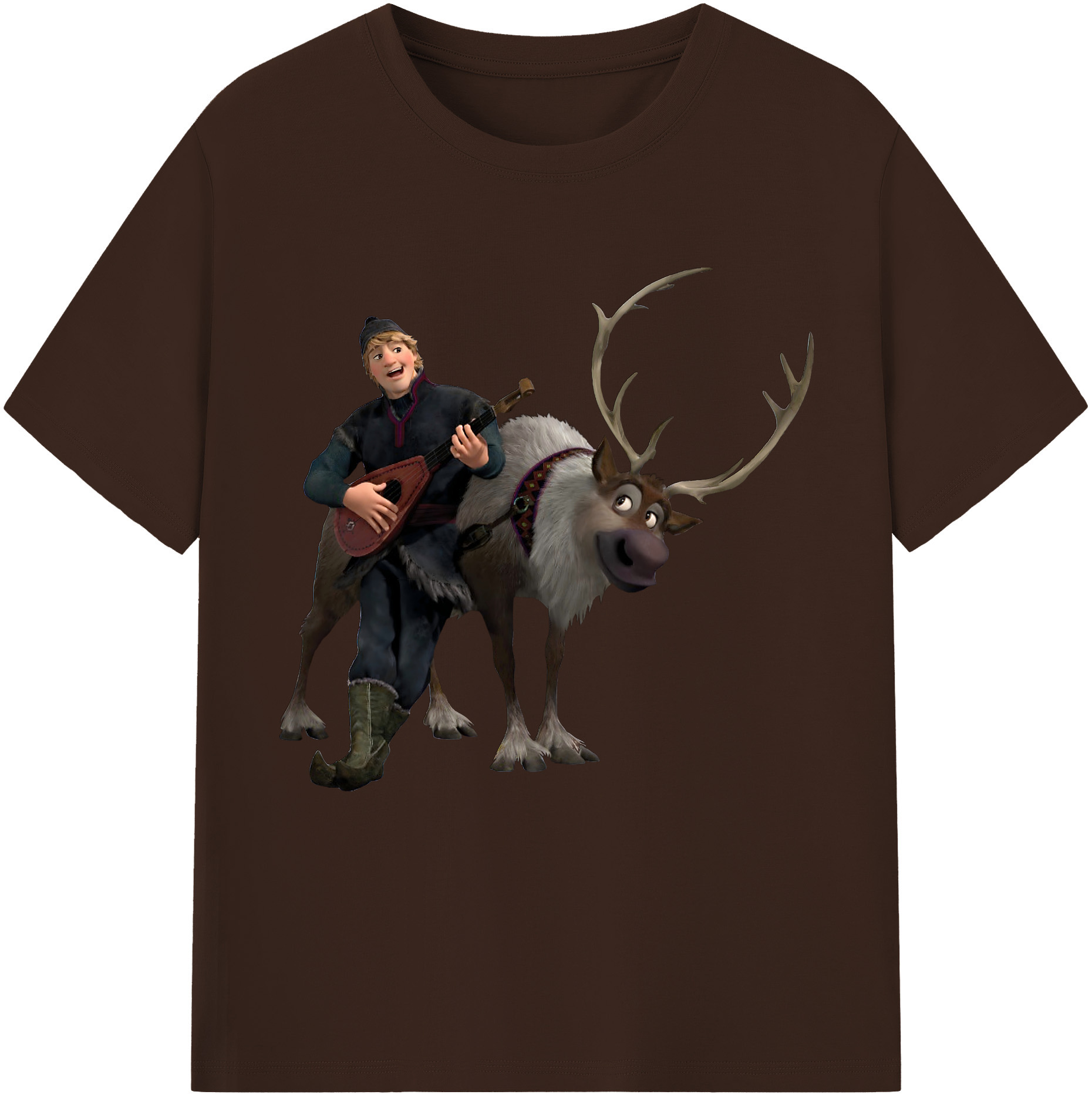 （画像用） アナと雪の女王 アンナ エルサ Frozen Anna Elsa 綿100％半袖Tシャツ（フロントプリント）