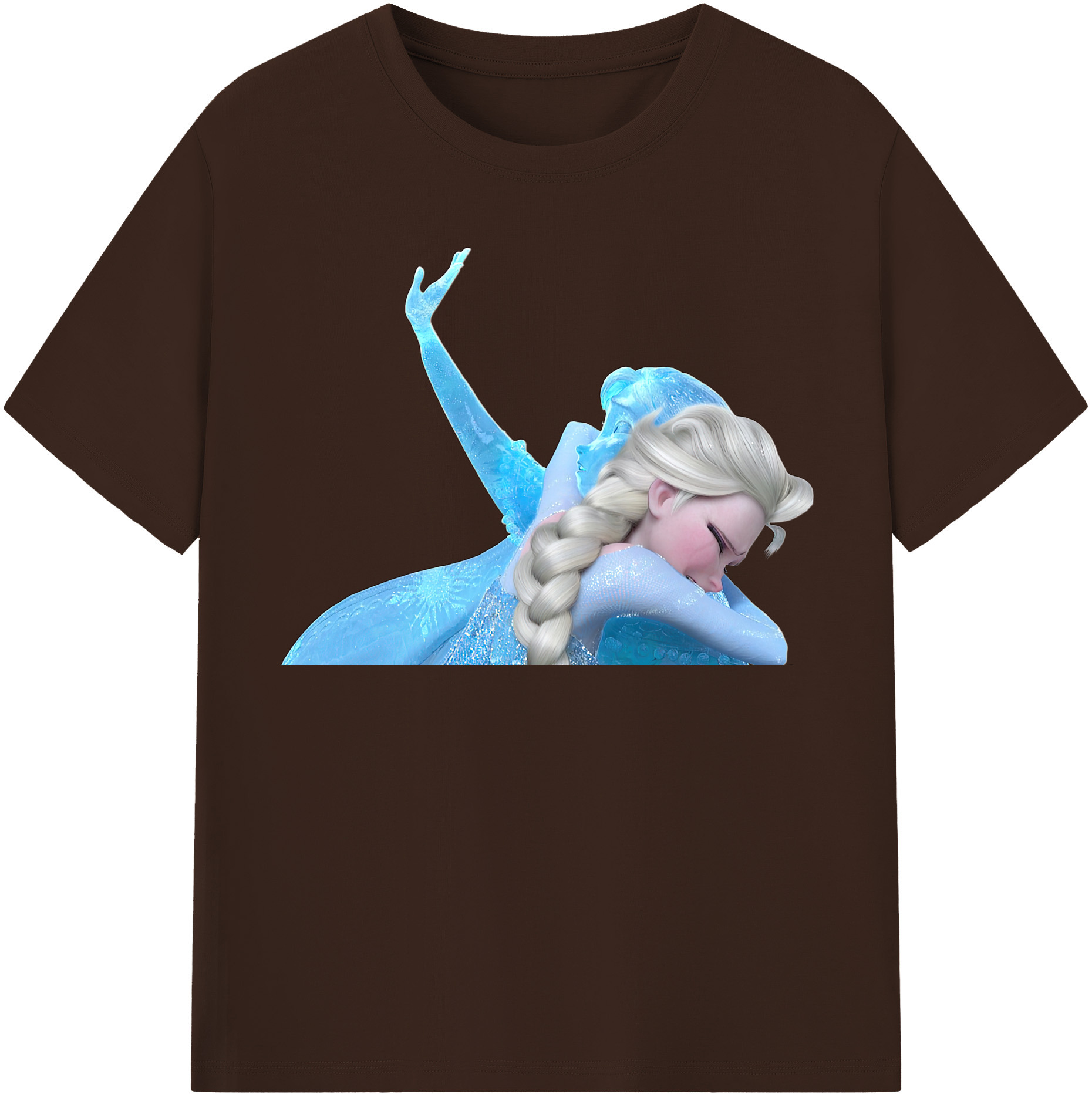 （画像用） アナと雪の女王 アンナ エルサ Frozen Anna Elsa 綿100％半袖Tシャツ（フロントプリント）