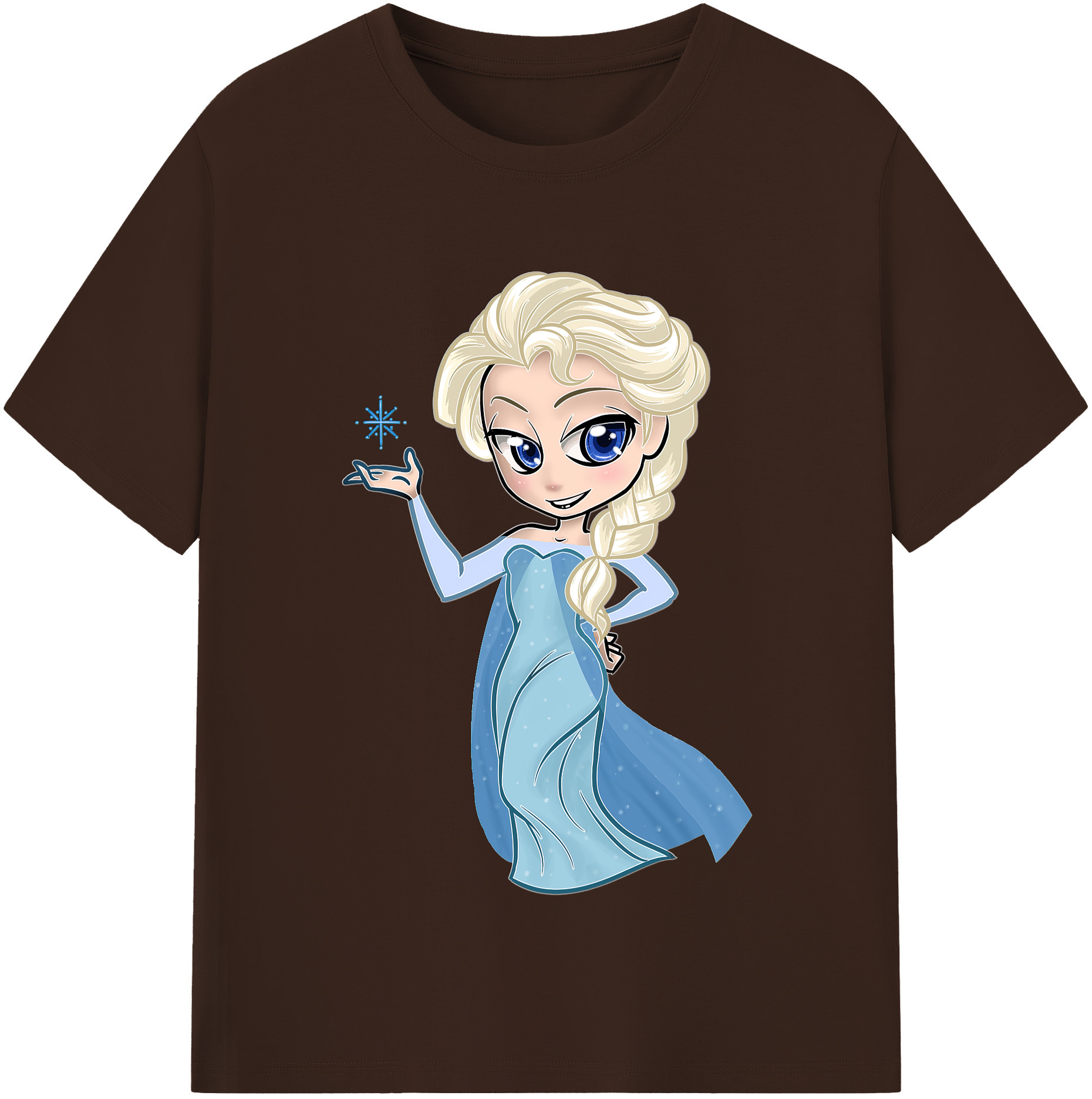 （画像用） アナと雪の女王 アンナ エルサ Frozen Anna Elsa 綿100％半袖Tシャツ（フロントプリント）