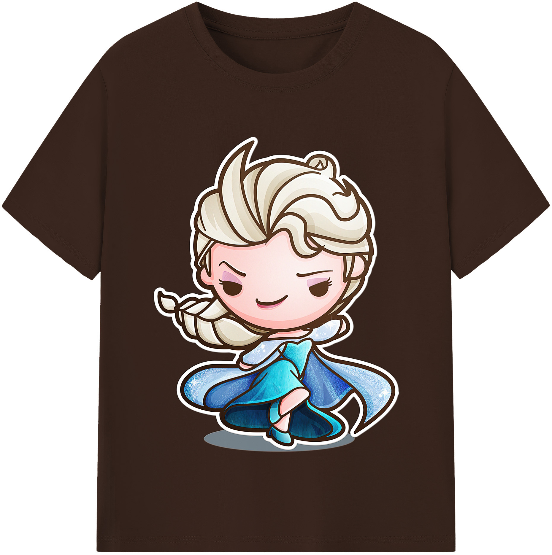 （画像用） アナと雪の女王 アンナ エルサ Frozen Anna Elsa 綿100％半袖Tシャツ（フロントプリント）