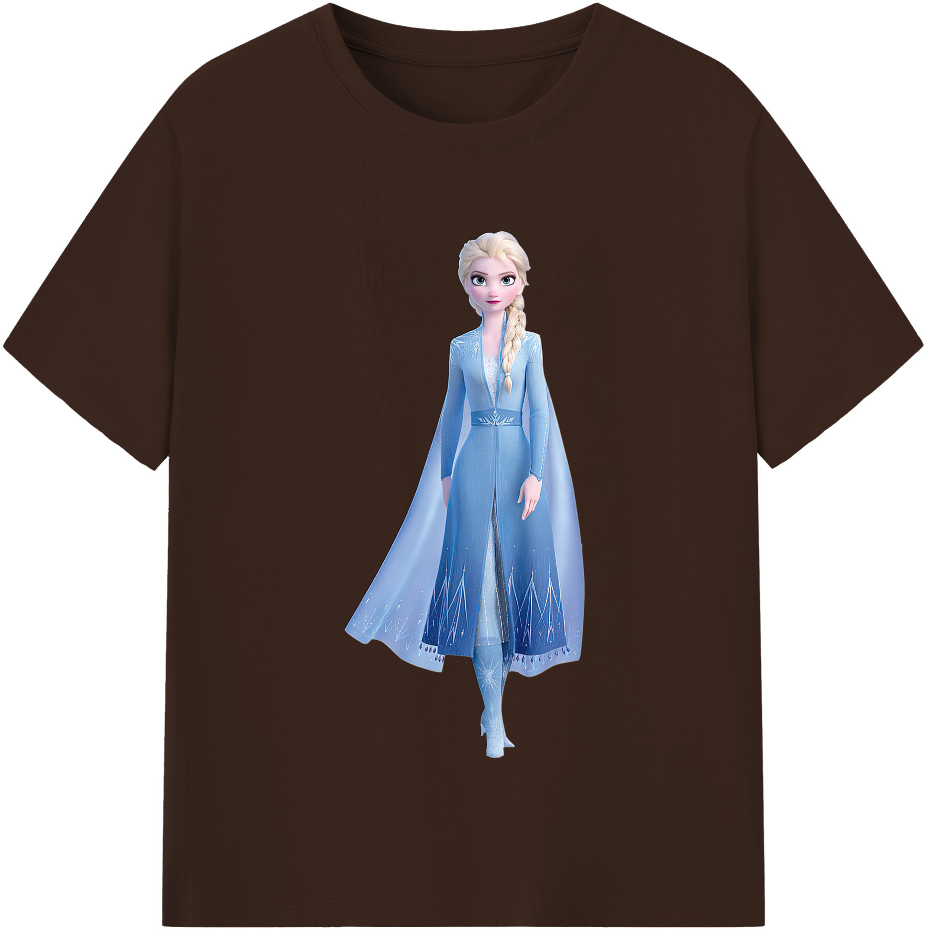 （画像用） アナと雪の女王 アンナ エルサ Frozen Anna Elsa 綿100％半袖Tシャツ（フロントプリント）