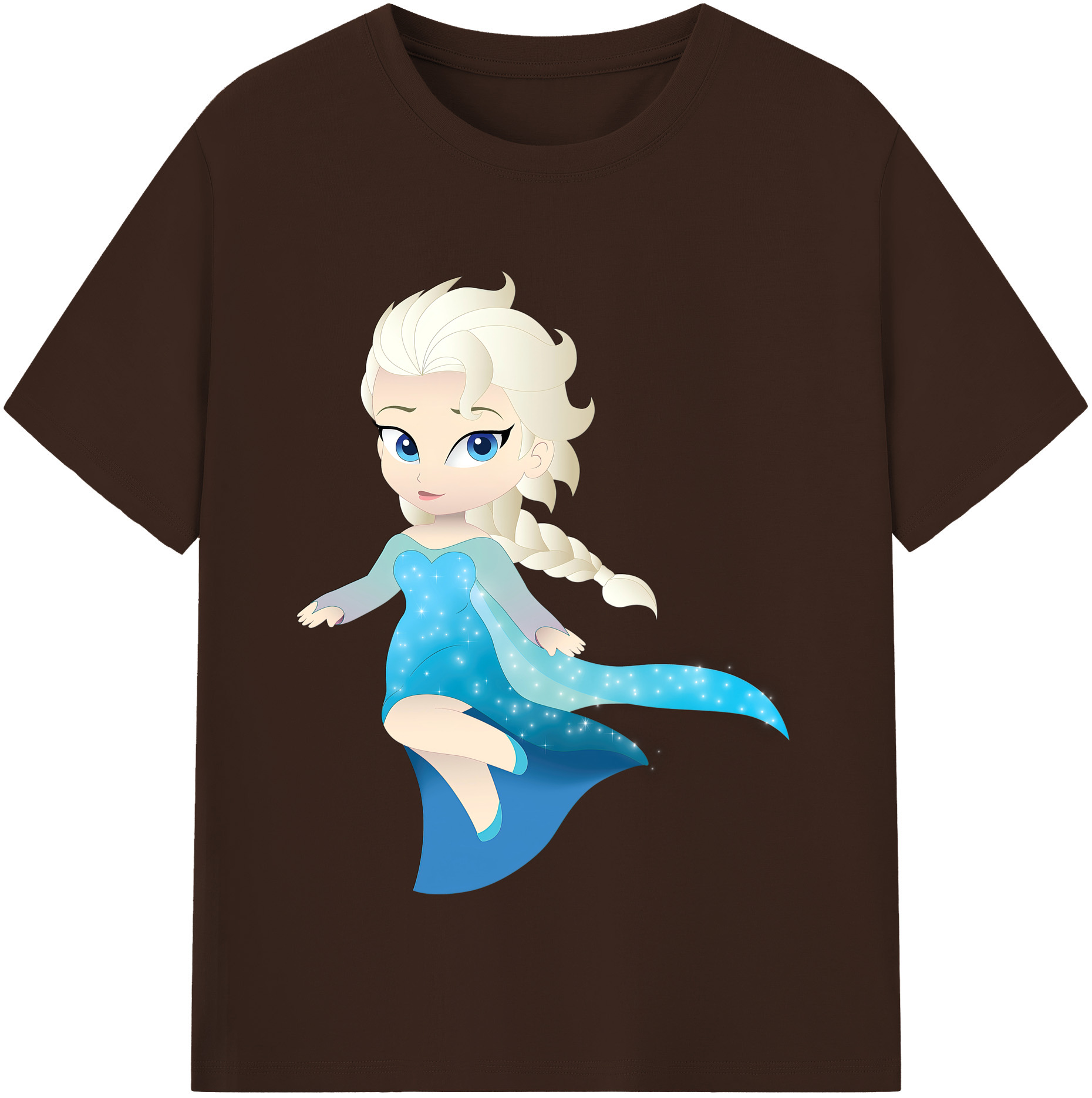 （画像用） アナと雪の女王 アンナ エルサ Frozen Anna Elsa 綿100％半袖Tシャツ（フロントプリント）