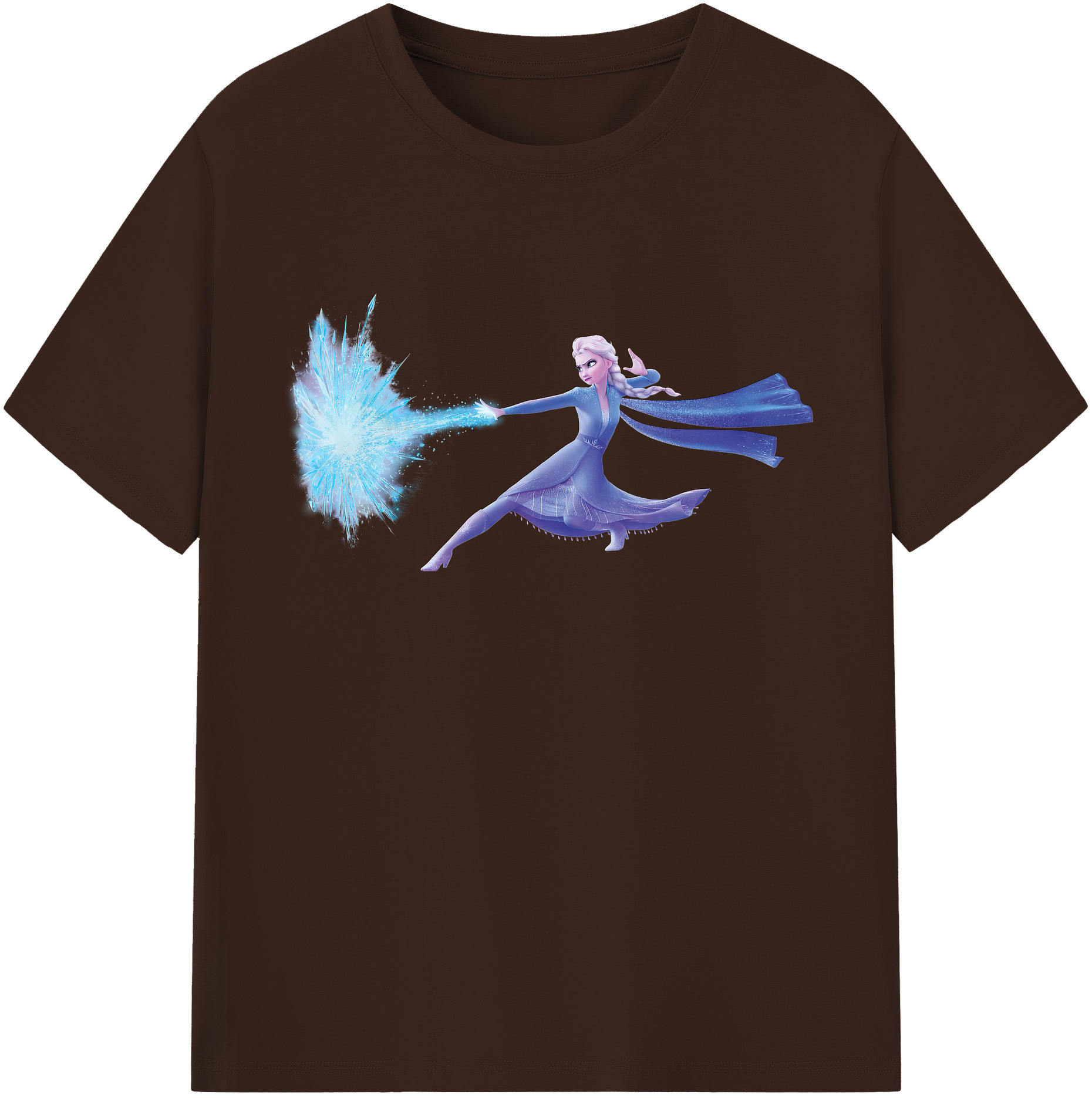 （画像用） アナと雪の女王 アンナ エルサ Frozen Anna Elsa 綿100％半袖Tシャツ（フロントプリント）