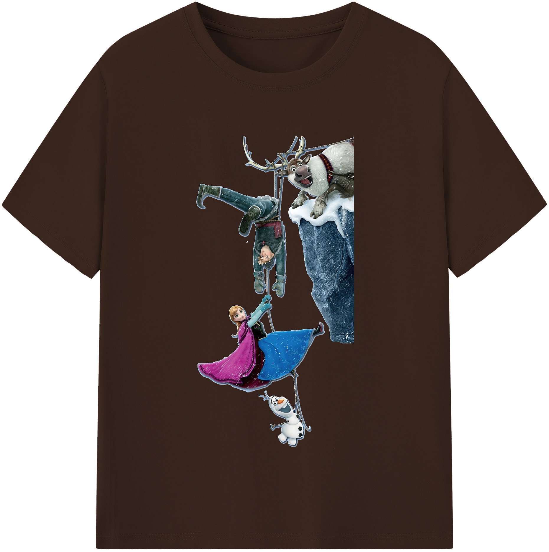 （画像用） アナと雪の女王 アンナ エルサ Frozen Anna Elsa 綿100％半袖Tシャツ（フロントプリント）