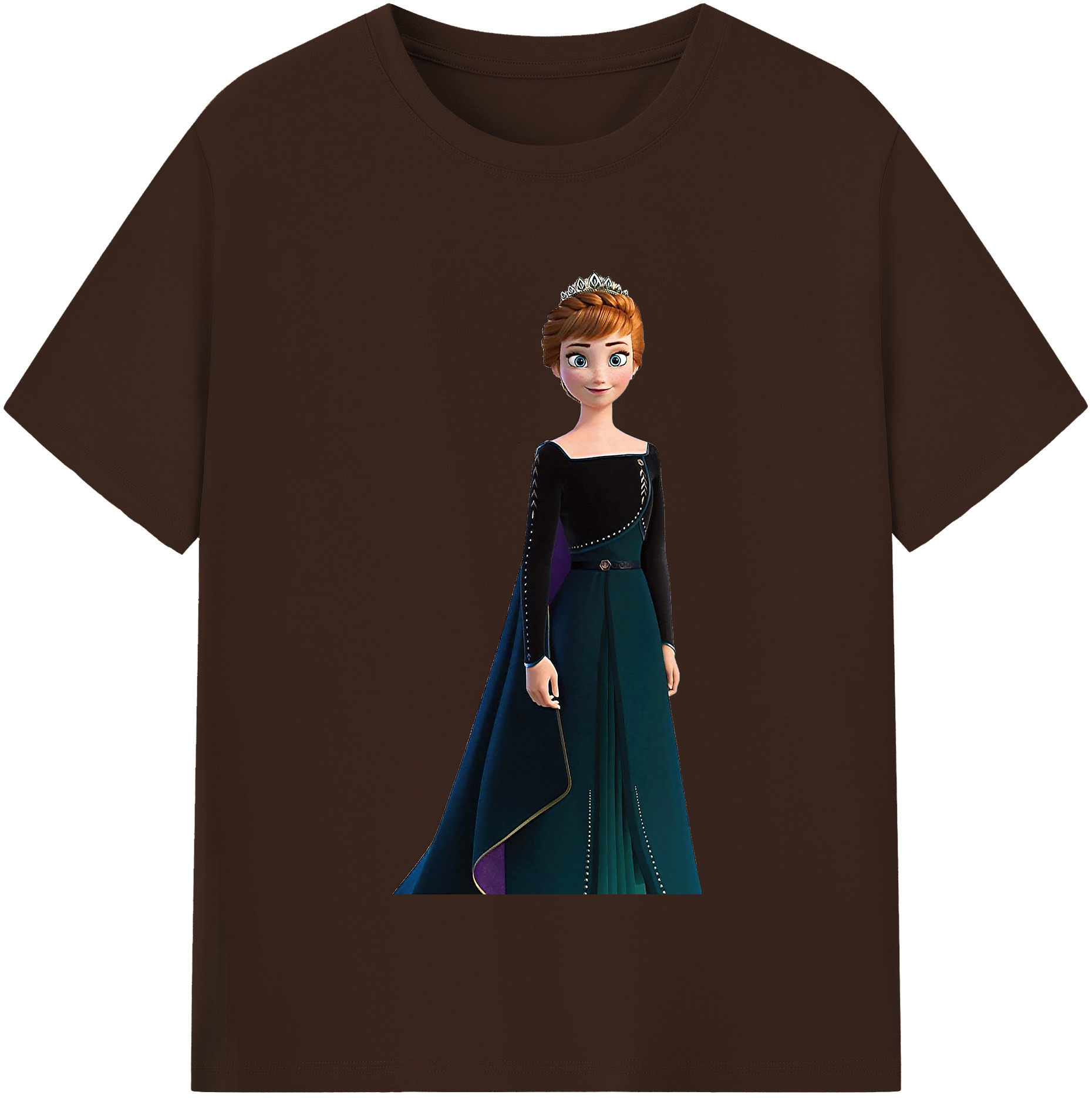 （画像用） アナと雪の女王 アンナ エルサ Frozen Anna Elsa 綿100％半袖Tシャツ（フロントプリント）