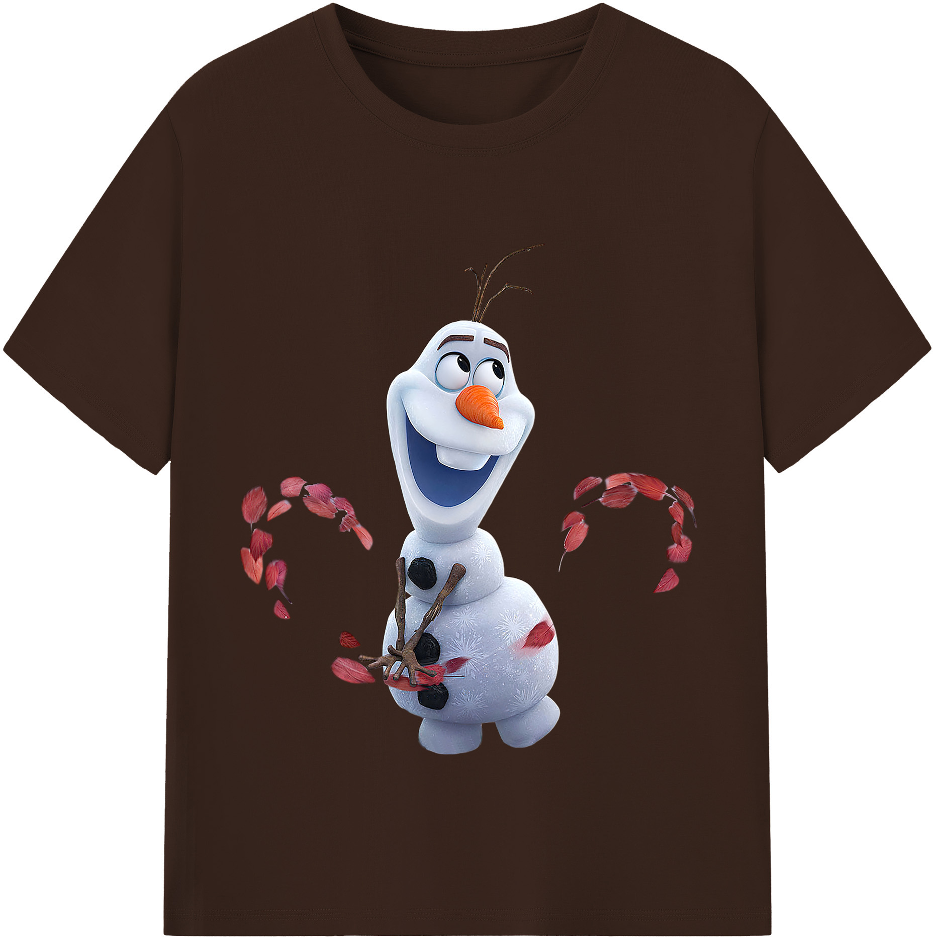 （画像用） アナと雪の女王 アンナ エルサ Frozen Anna Elsa 綿100％半袖Tシャツ（フロントプリント）