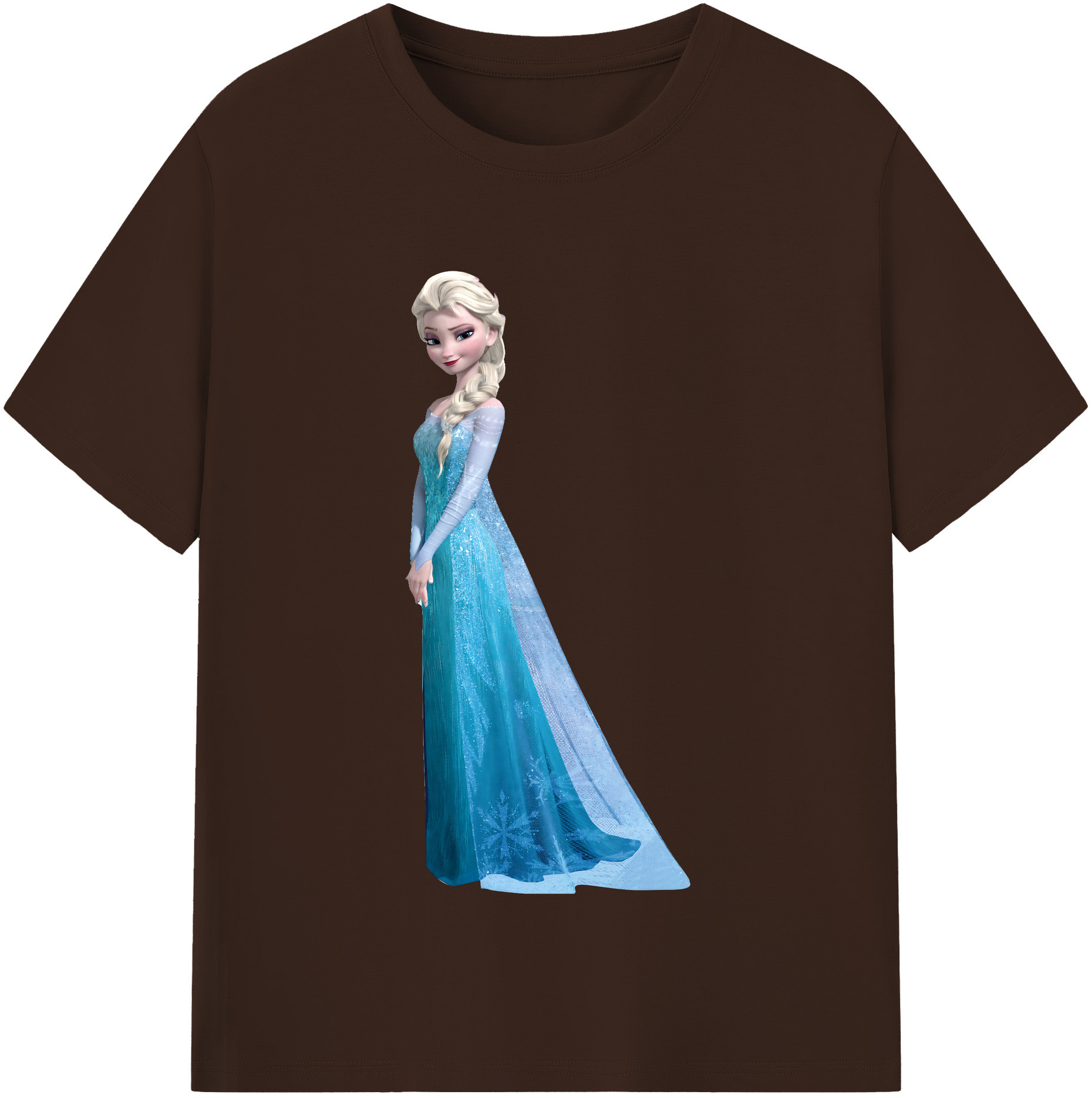 （画像用） アナと雪の女王 アンナ エルサ Frozen Anna Elsa 綿100％半袖Tシャツ（フロントプリント）