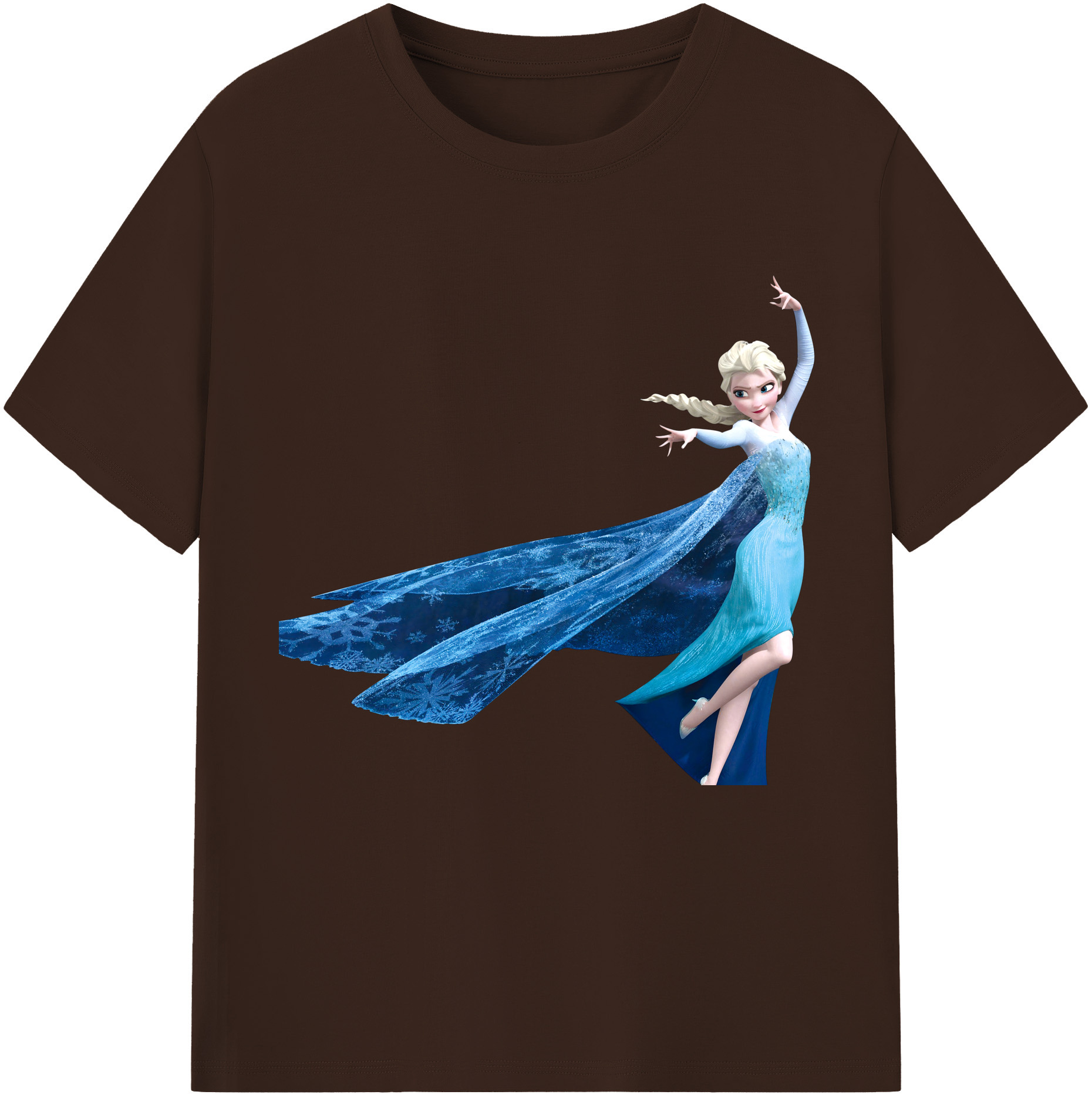 （画像用） アナと雪の女王 アンナ エルサ Frozen Anna Elsa 綿100％半袖Tシャツ（フロントプリント）