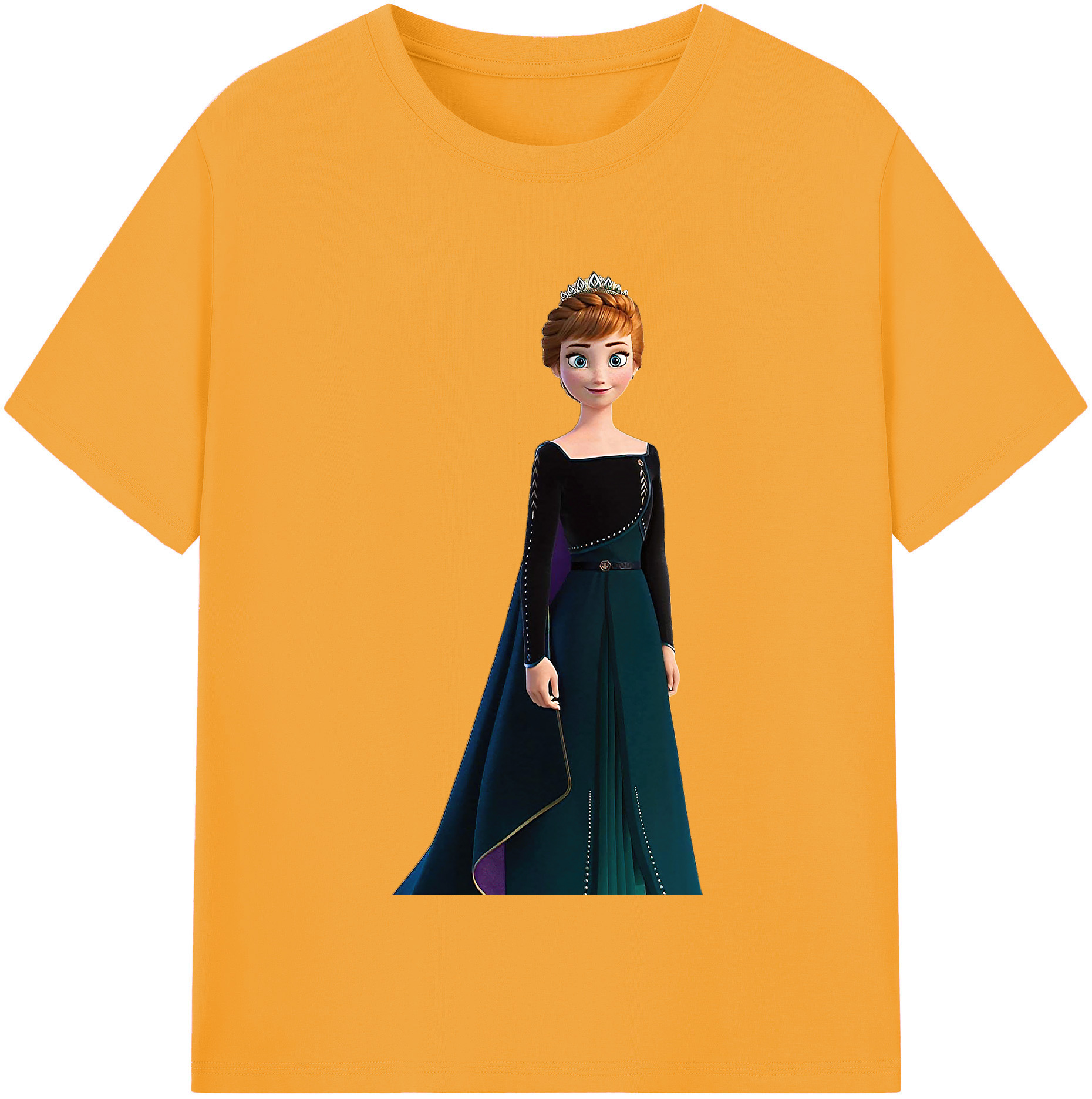 （画像用） アナと雪の女王 アンナ エルサ Frozen Anna Elsa 綿100％半袖Tシャツ（フロントプリント）