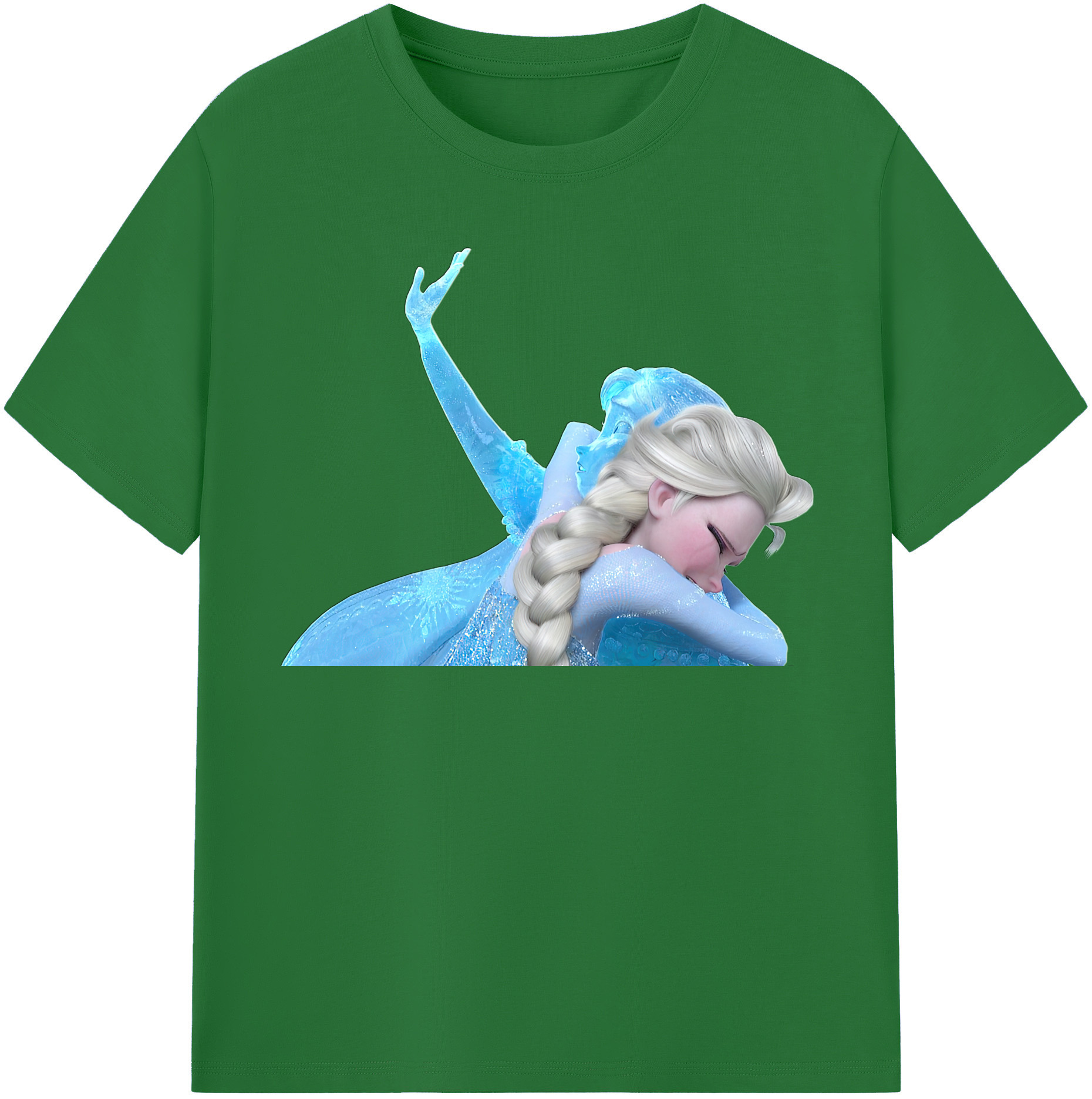 （画像用） アナと雪の女王 アンナ エルサ Frozen Anna Elsa 綿100％半袖Tシャツ（フロントプリント）