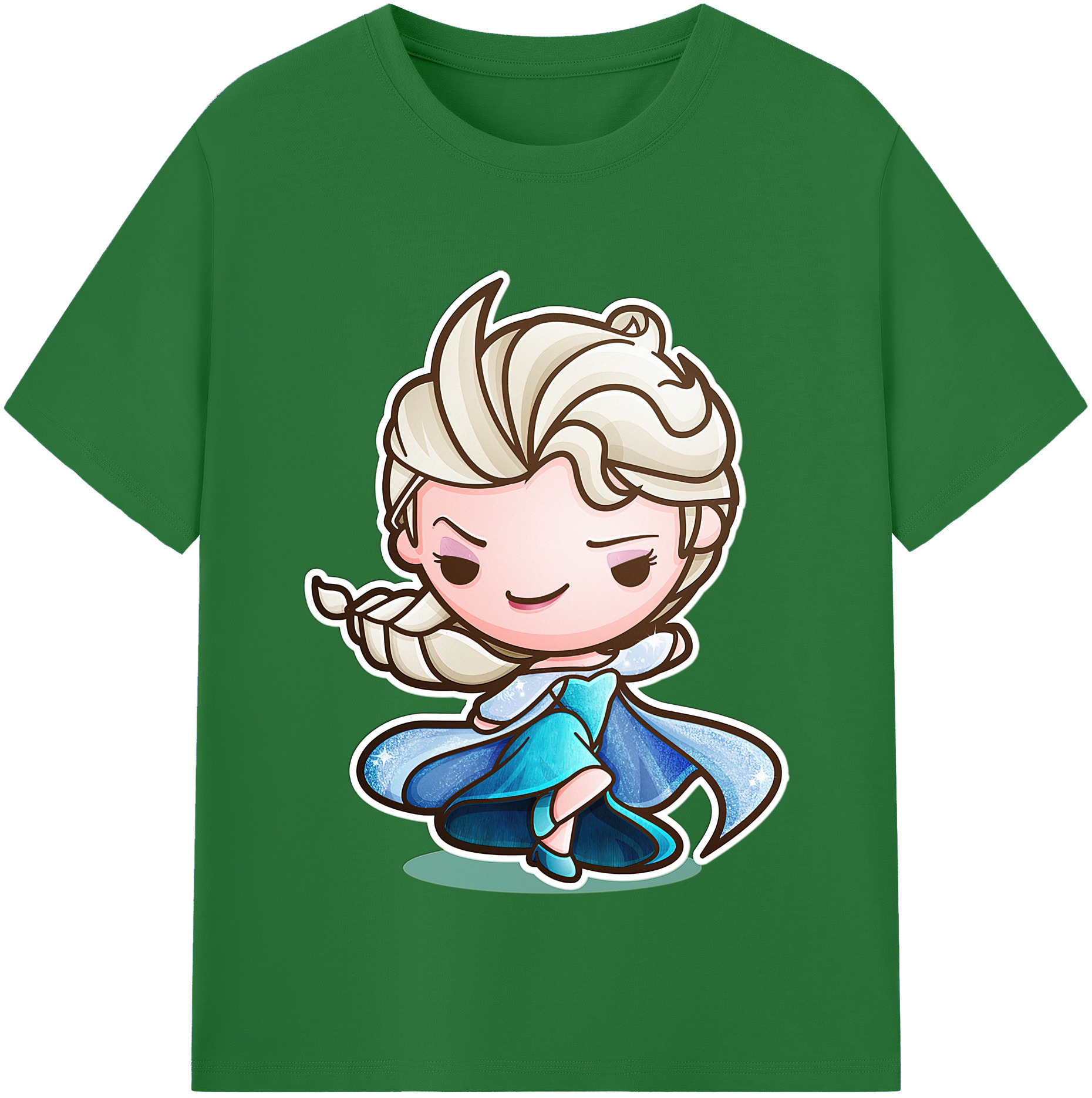 （画像用） アナと雪の女王 アンナ エルサ Frozen Anna Elsa 綿100％半袖Tシャツ（フロントプリント）