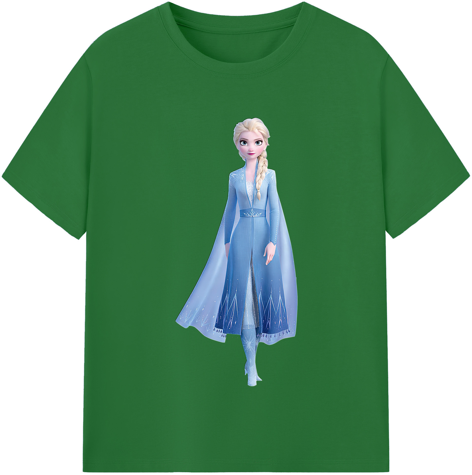 （画像用） アナと雪の女王 アンナ エルサ Frozen Anna Elsa 綿100％半袖Tシャツ（フロントプリント）