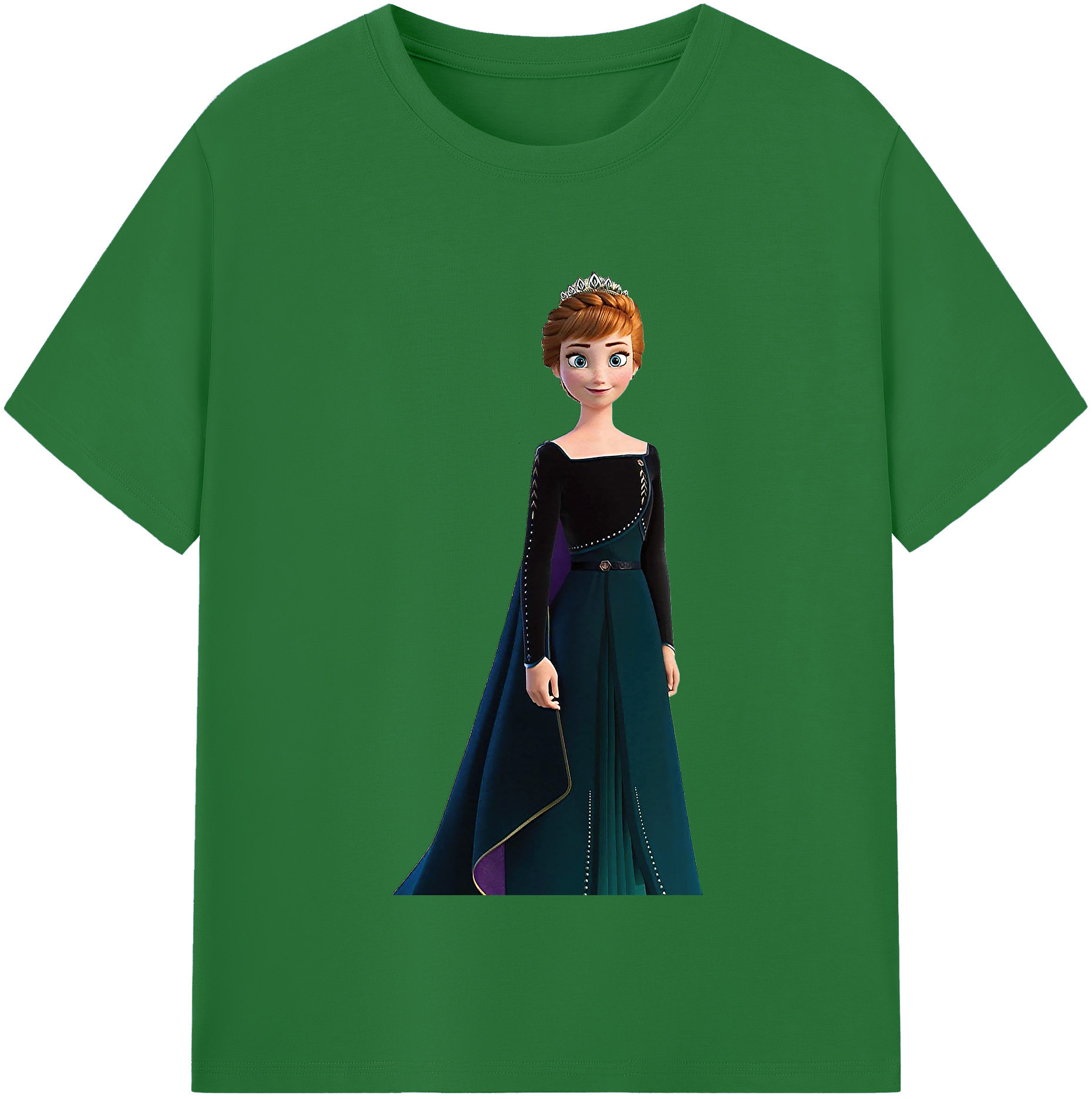 （画像用） アナと雪の女王 アンナ エルサ Frozen Anna Elsa 綿100％半袖Tシャツ（フロントプリント）
