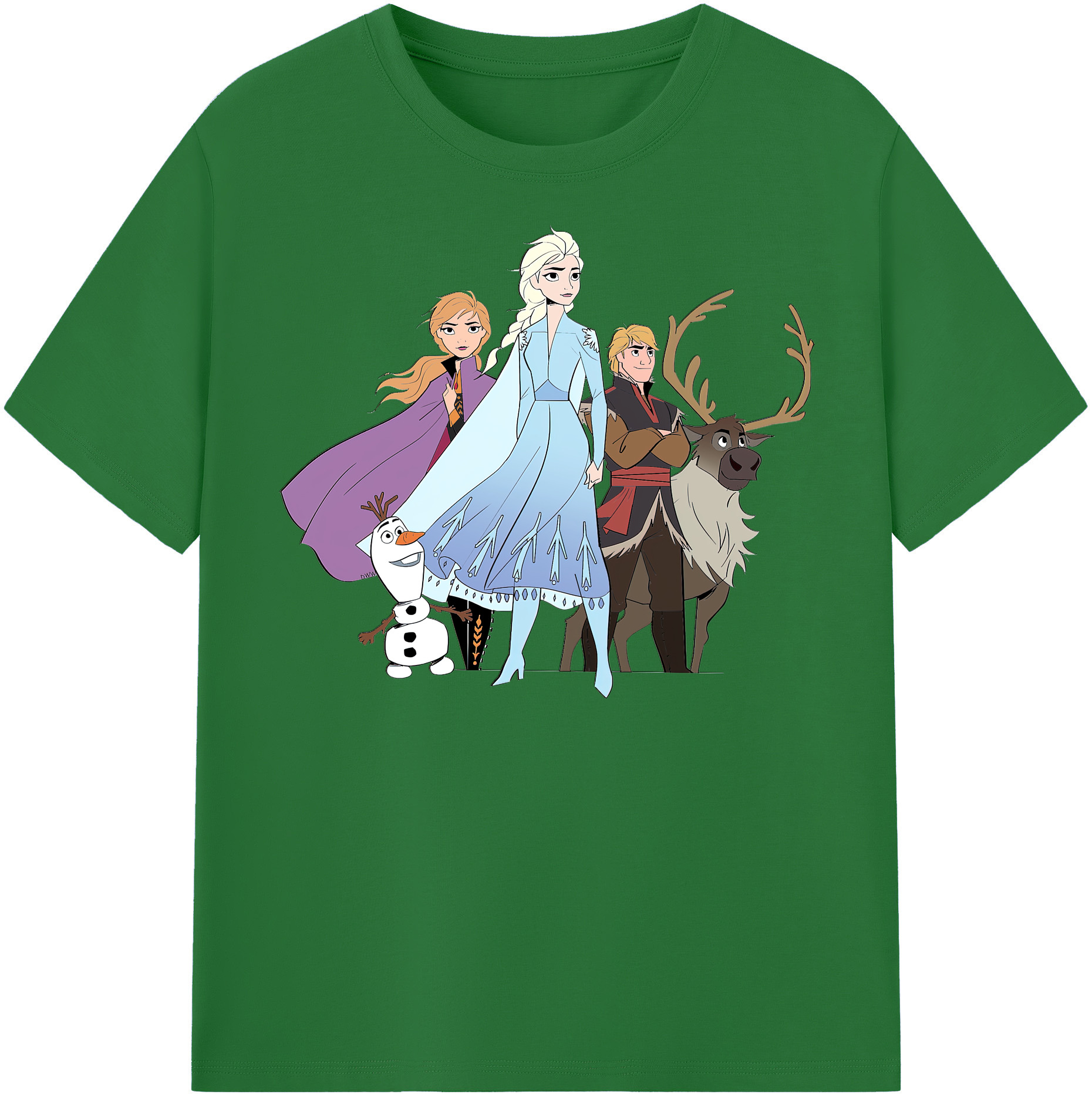 （画像用） アナと雪の女王 アンナ エルサ Frozen Anna Elsa 綿100％半袖Tシャツ（フロントプリント）