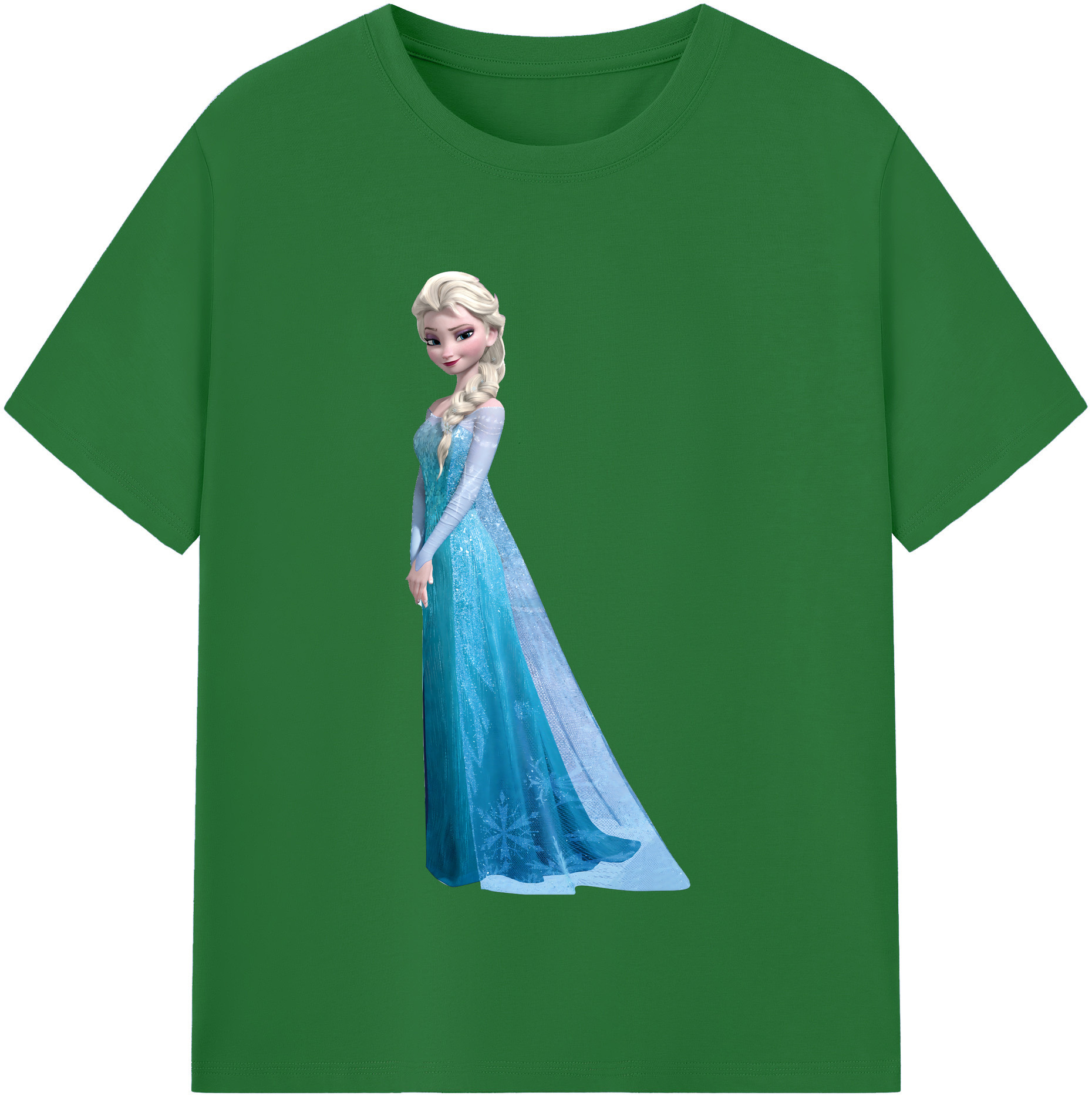 （画像用） アナと雪の女王 アンナ エルサ Frozen Anna Elsa 綿100％半袖Tシャツ（フロントプリント）