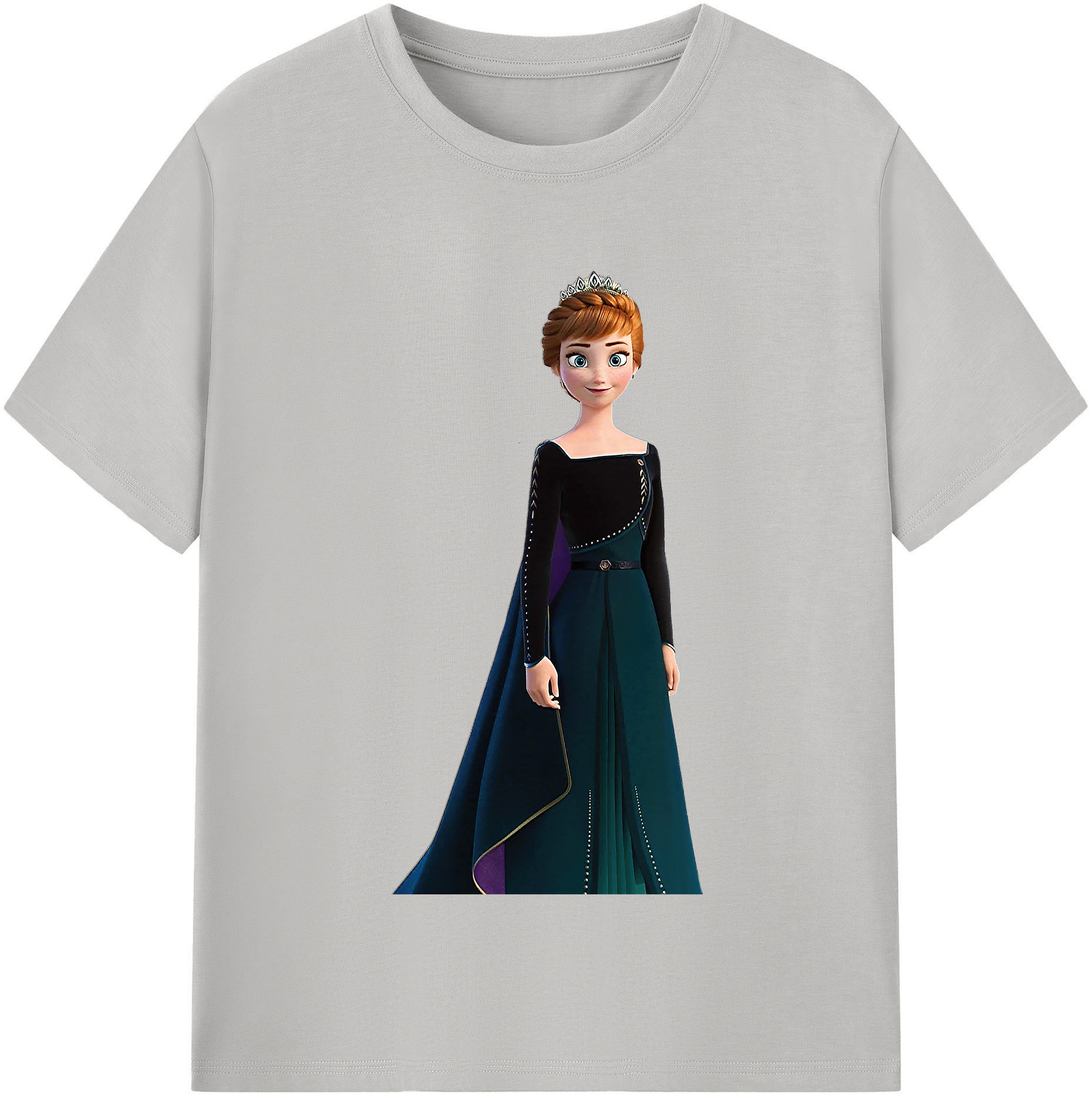 （画像用） アナと雪の女王 アンナ エルサ Frozen Anna Elsa 綿100％半袖Tシャツ（フロントプリント）