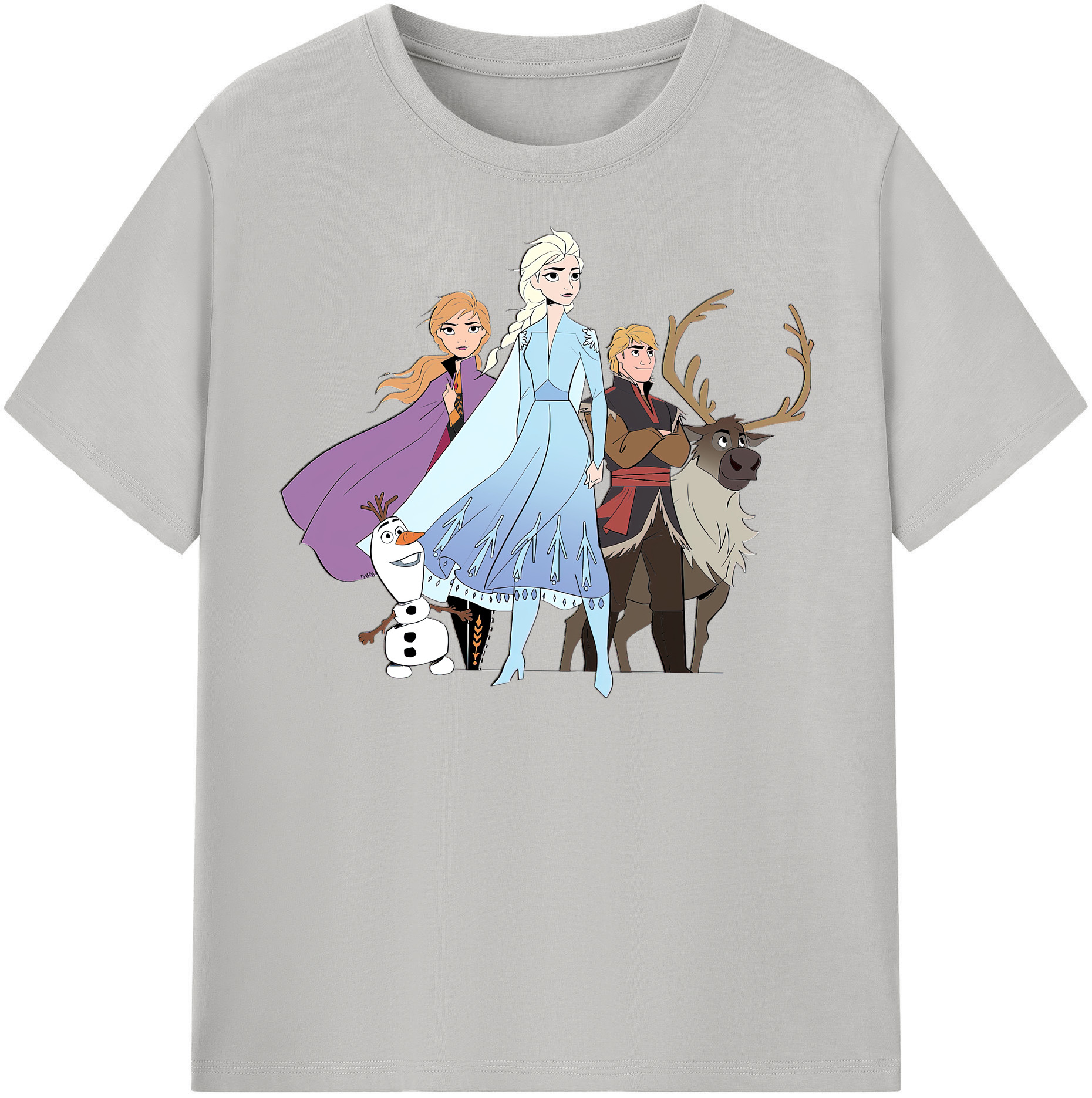 （画像用） アナと雪の女王 アンナ エルサ Frozen Anna Elsa 綿100％半袖Tシャツ（フロントプリント）