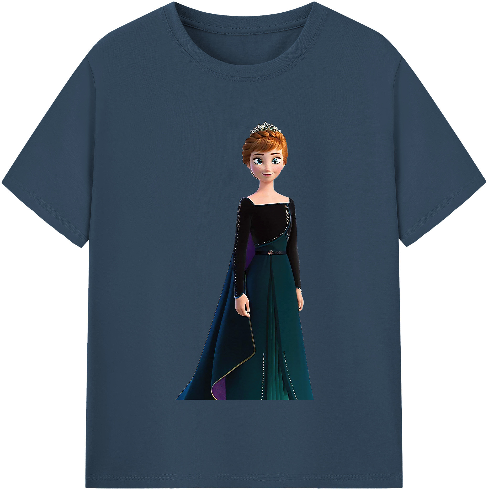 （画像用） アナと雪の女王 アンナ エルサ Frozen Anna Elsa 綿100％半袖Tシャツ（フロントプリント）